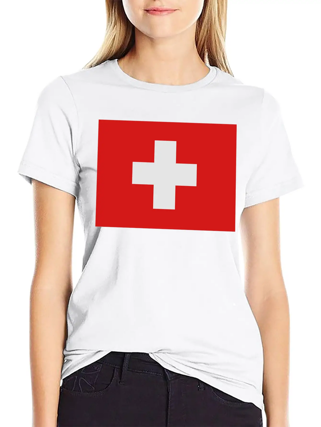 Swiss Flag Breathable Soft Cotton T-Shirt – Timeless Casual Look