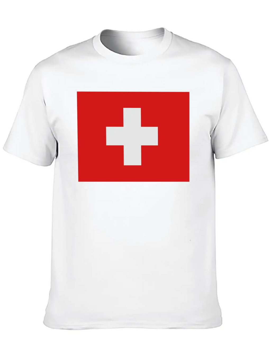 Swiss Flag Breathable Soft Cotton T-Shirt – Timeless Casual Look