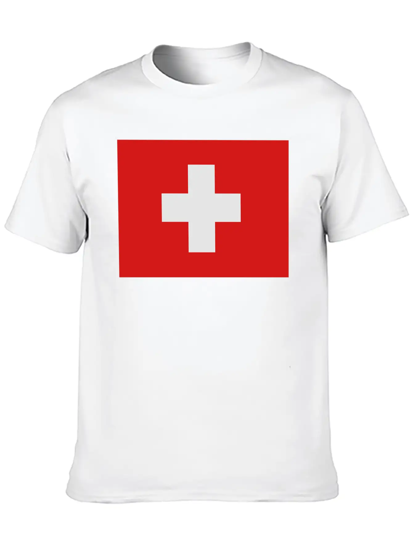 Swiss Flag Breathable Soft Cotton T-Shirt – Timeless Casual Look
