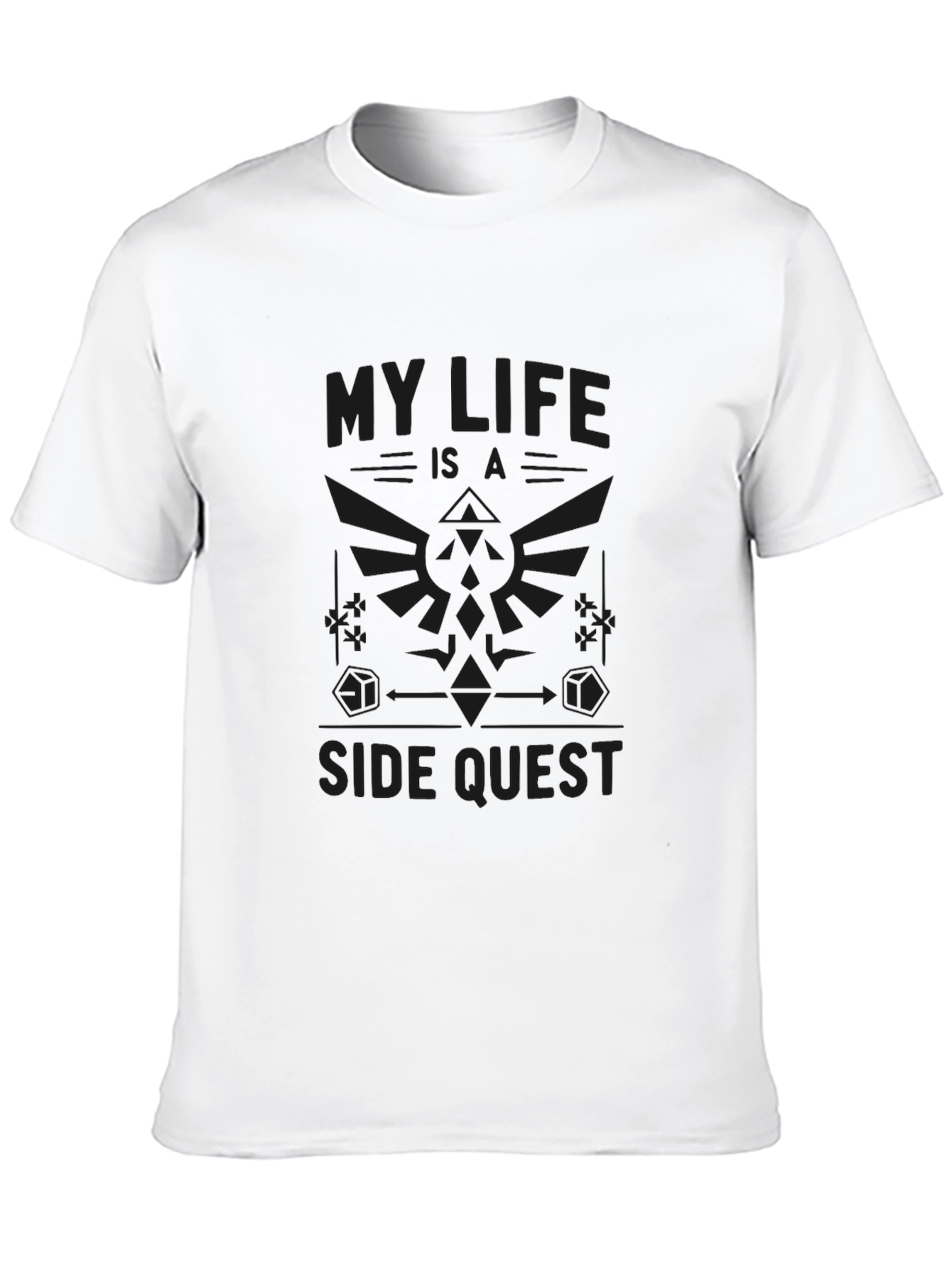 My Life is a Side Quest Black Graphic Tee