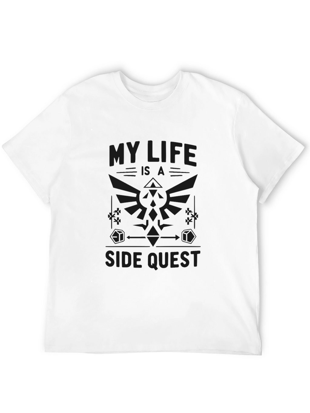 My Life is a Side Quest Black Graphic Tee
