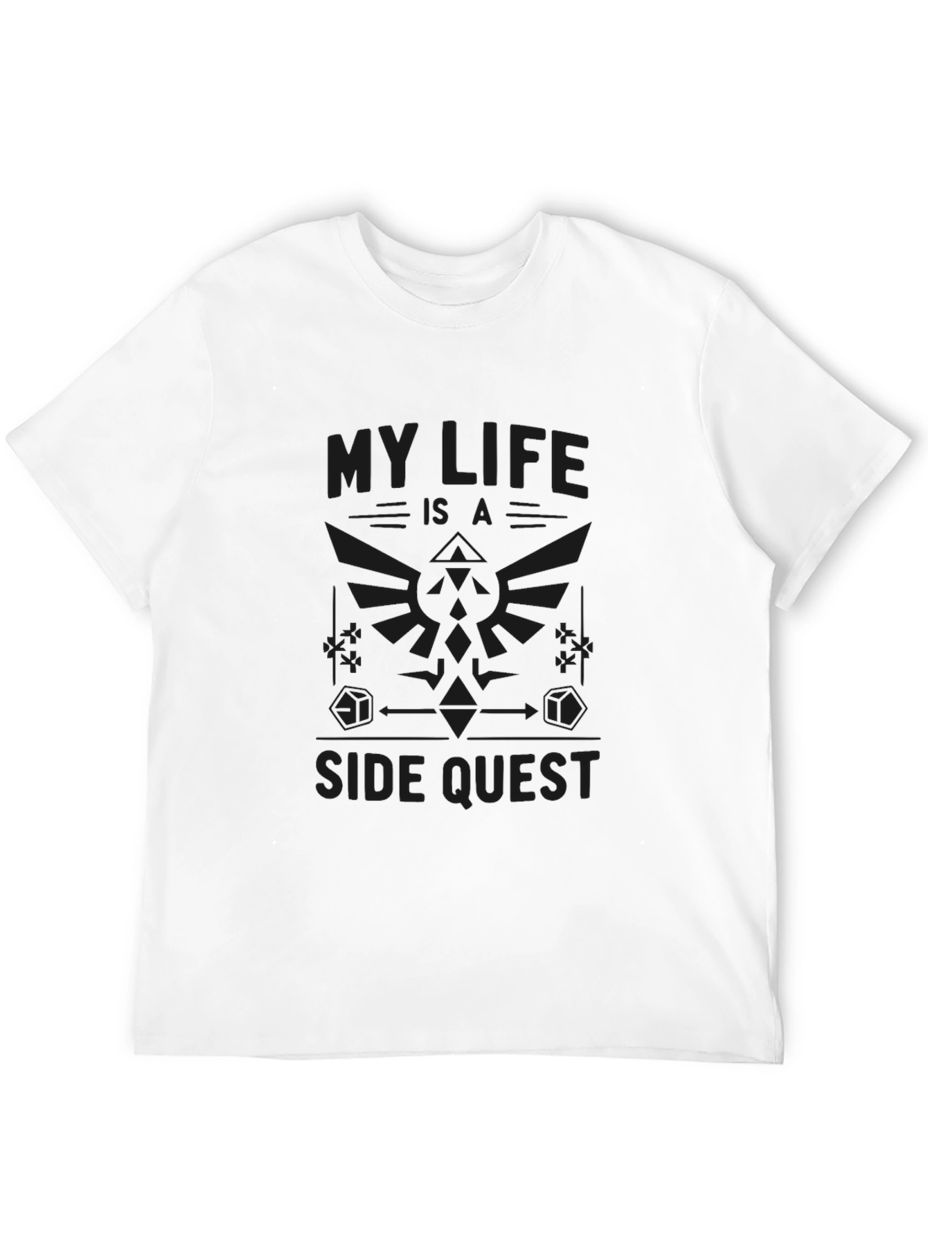 My Life is a Side Quest Black Graphic Tee