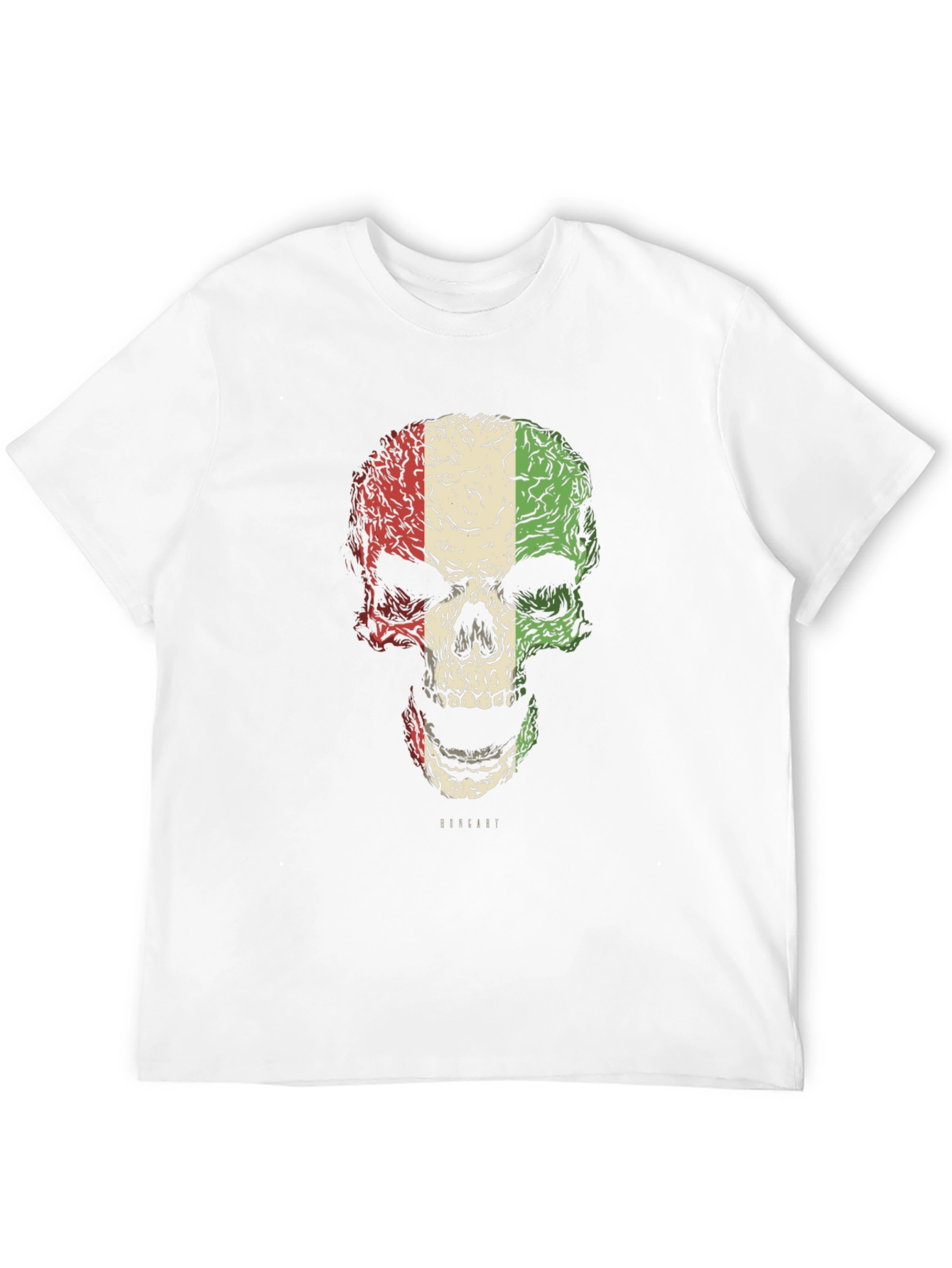 Italian Flag Skull Graphic T-Shirt