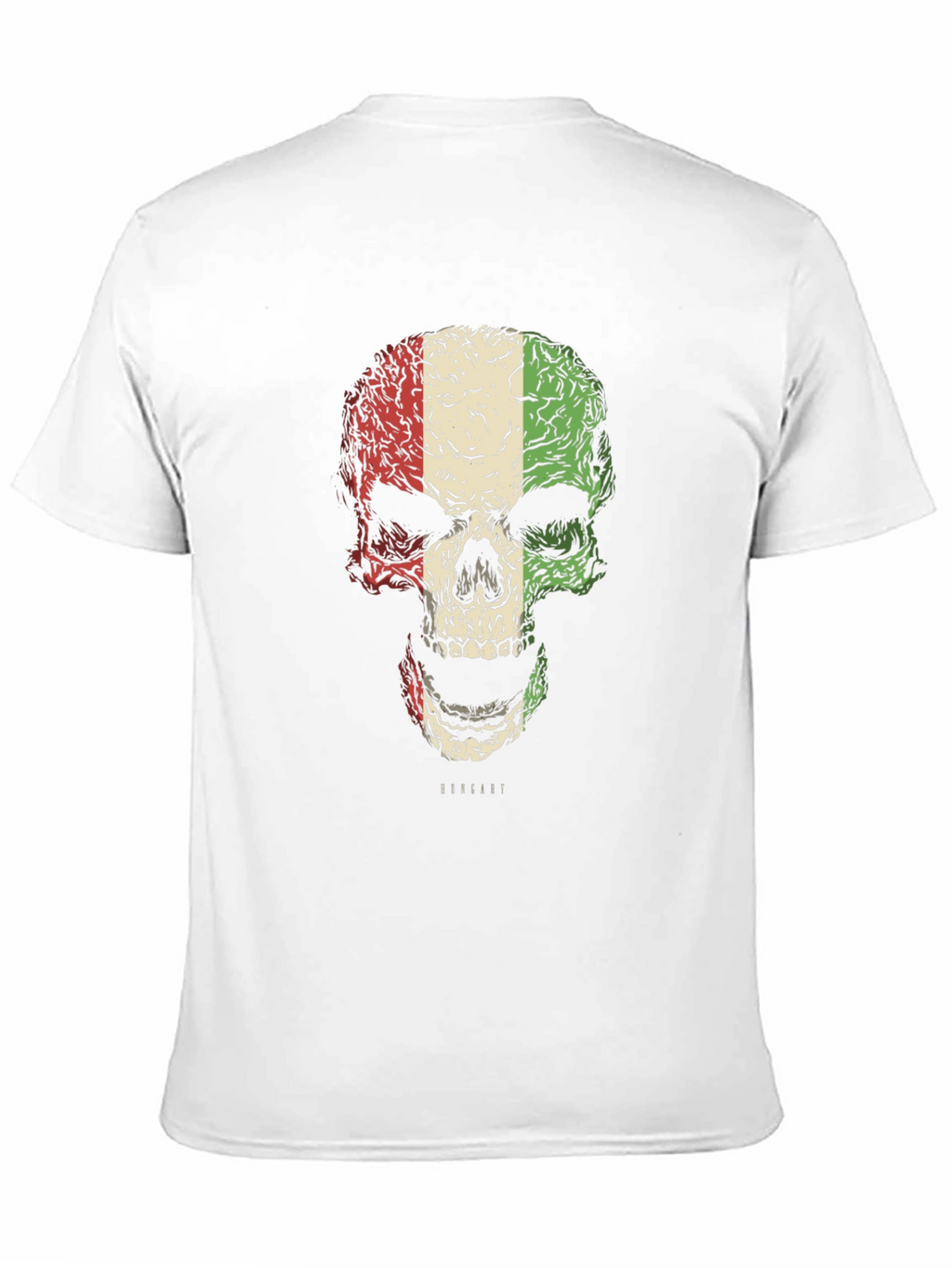 Italian Flag Skull Graphic T-Shirt