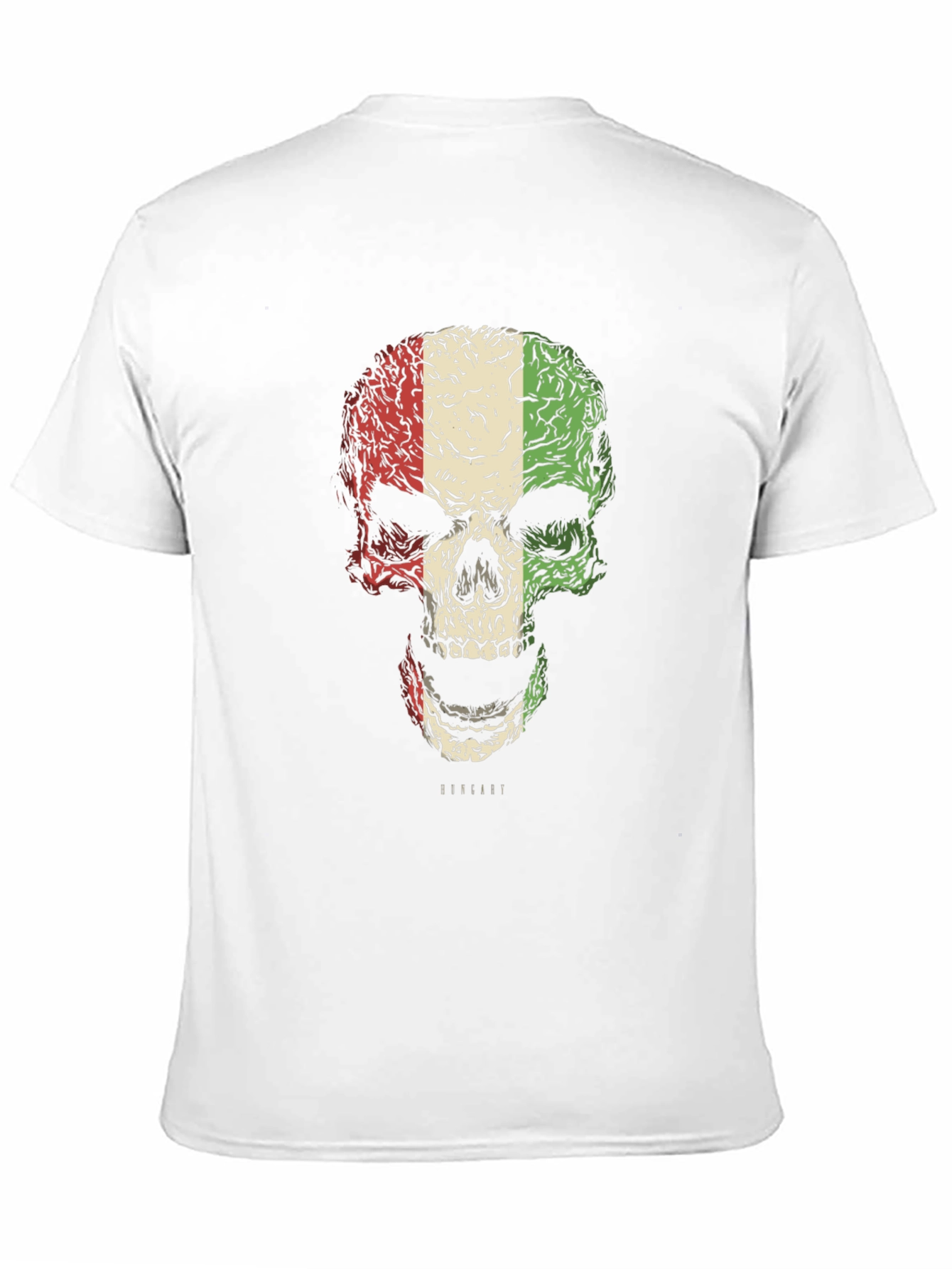 Italian Flag Skull Graphic T-Shirt