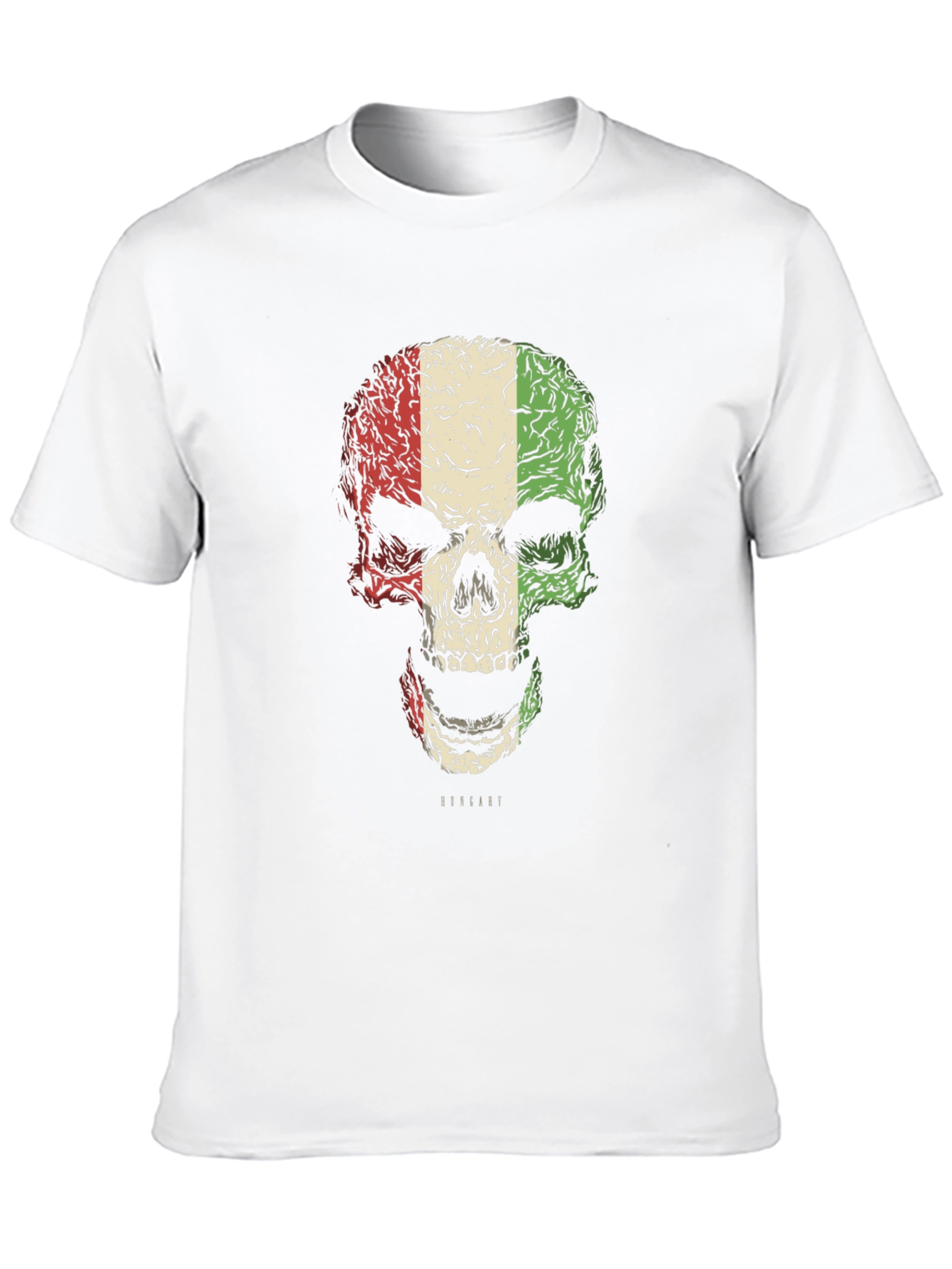 Italian Flag Skull Graphic T-Shirt