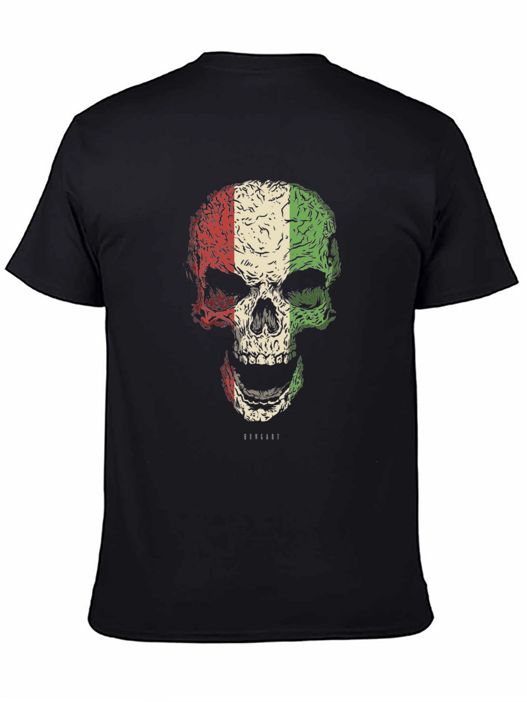 Italian Flag Skull Graphic T-Shirt