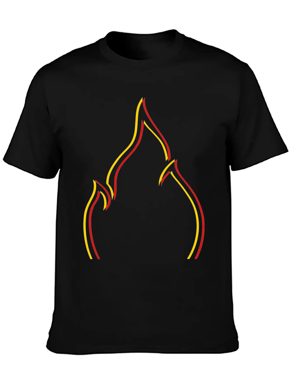 Symbol Fire Flame Unisex Casual T-Shirt – Clean Design For Daily Comfort