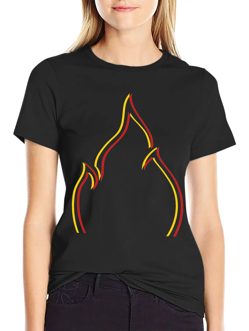 Symbol Fire Flame Unisex Casual T-Shirt – Clean Design For Daily Comfort