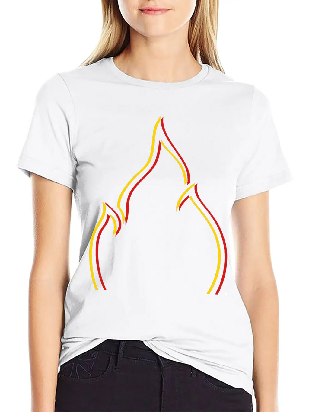 Symbol Fire Flame Unisex Casual T-Shirt – Clean Design For Daily Comfort