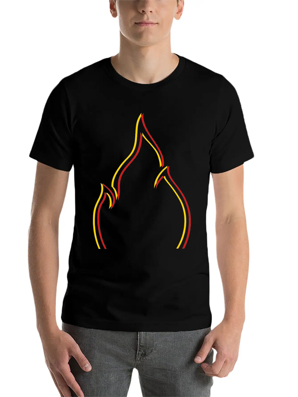 Symbol Fire Flame Unisex Casual T-Shirt – Clean Design For Daily Comfort