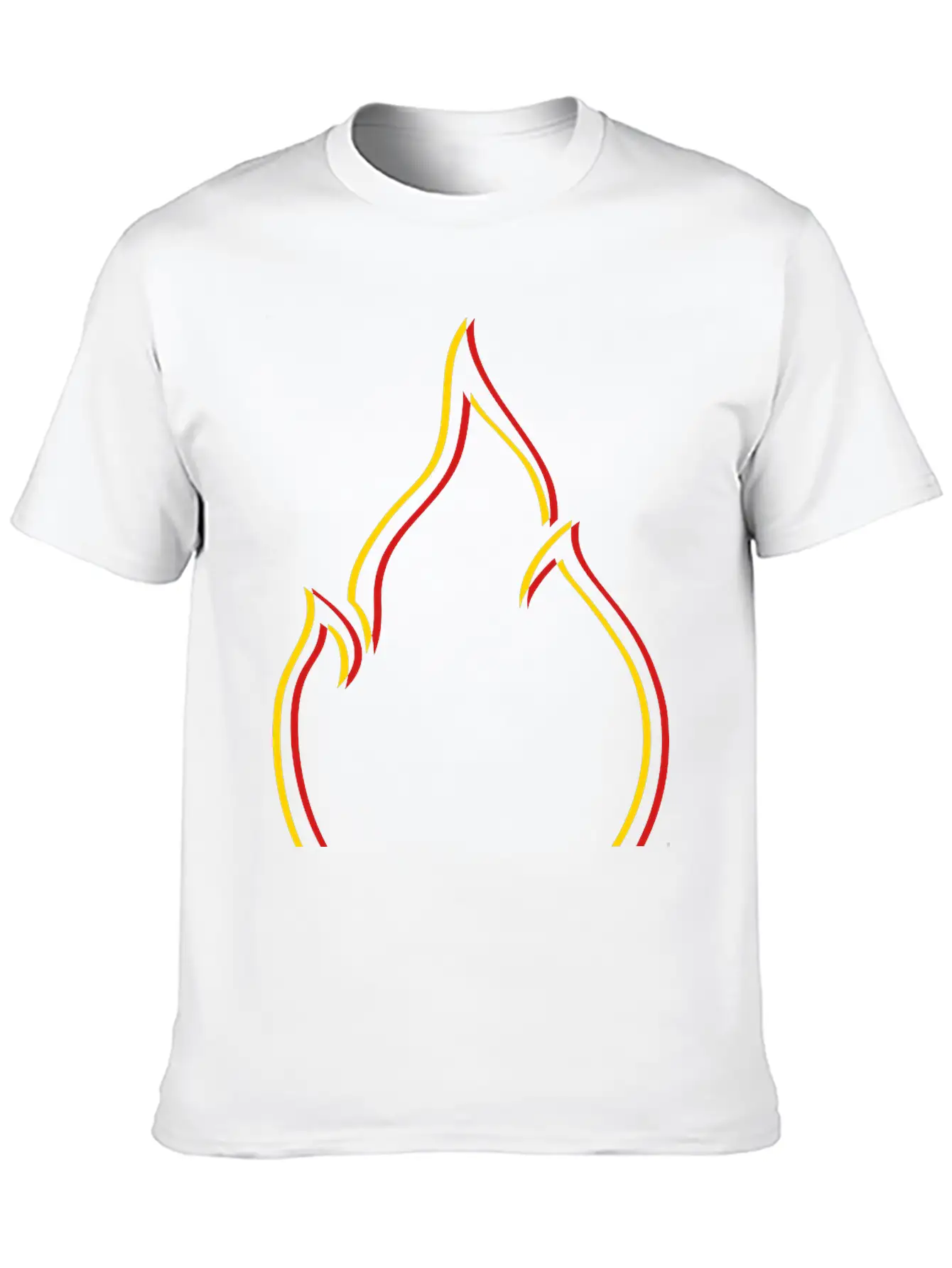 Symbol Fire Flame Unisex Casual T-Shirt – Clean Design For Daily Comfort
