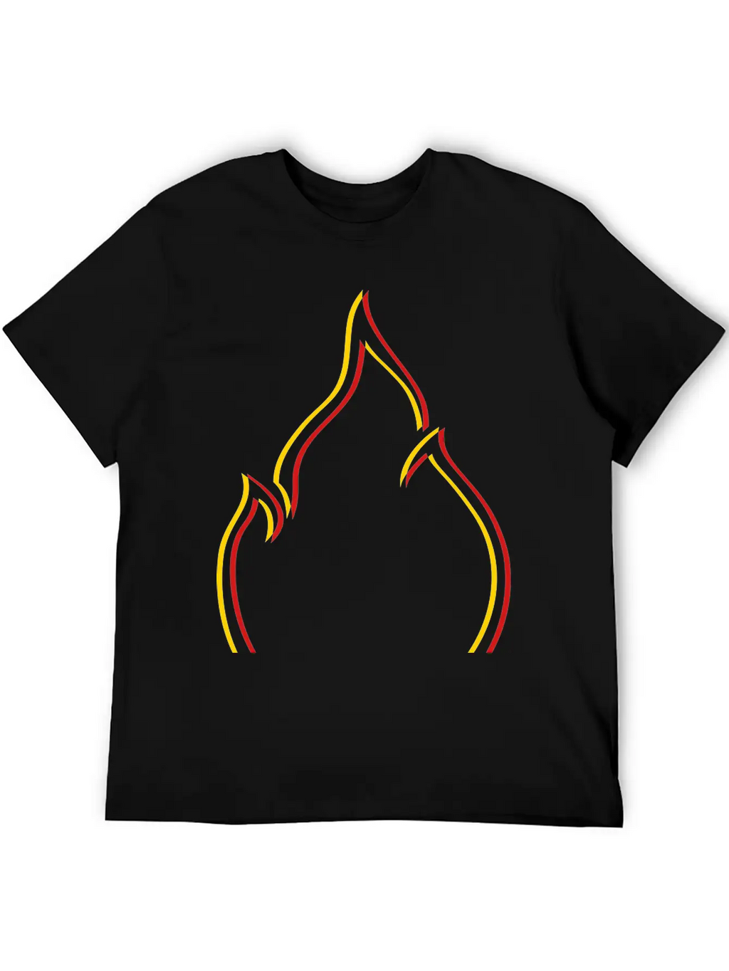 Symbol Fire Flame Unisex Casual T-Shirt – Clean Design For Daily Comfort