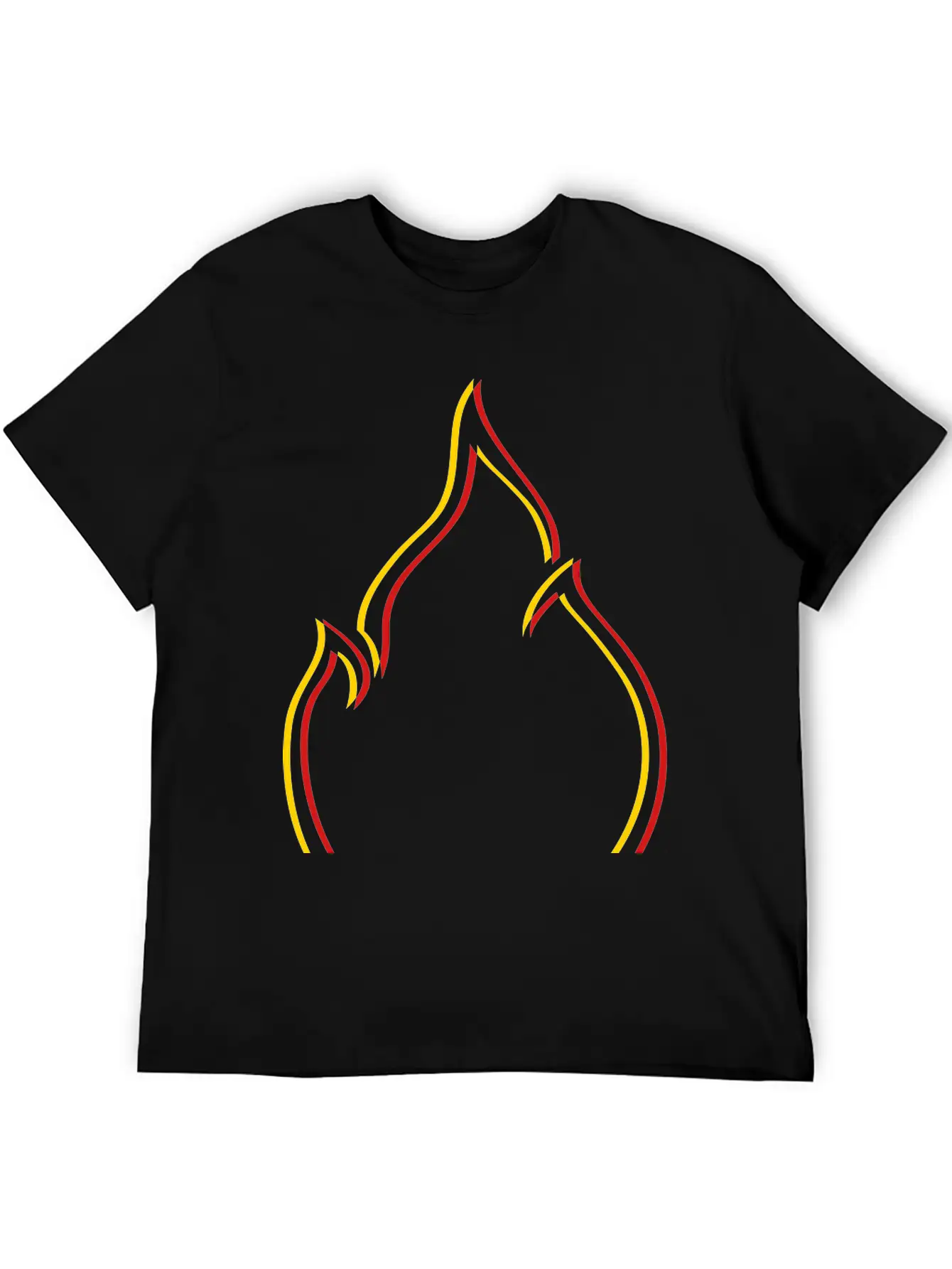 Symbol Fire Flame Unisex Casual T-Shirt – Clean Design For Daily Comfort