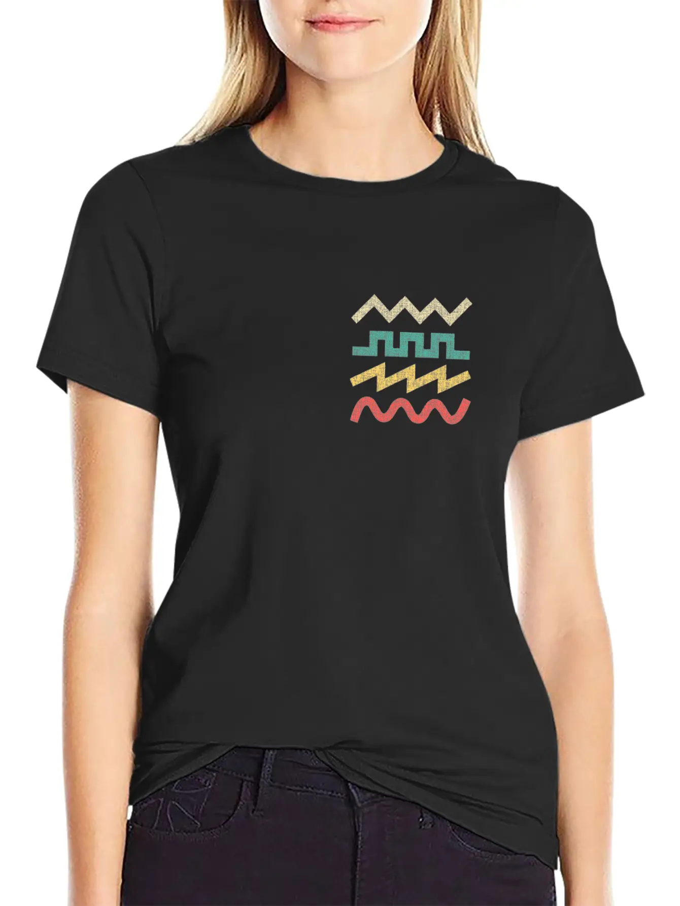 Synthesizer Waveform For Electronic Musician Breathable Soft Cotton T-Shirt – Timeless Casual Look