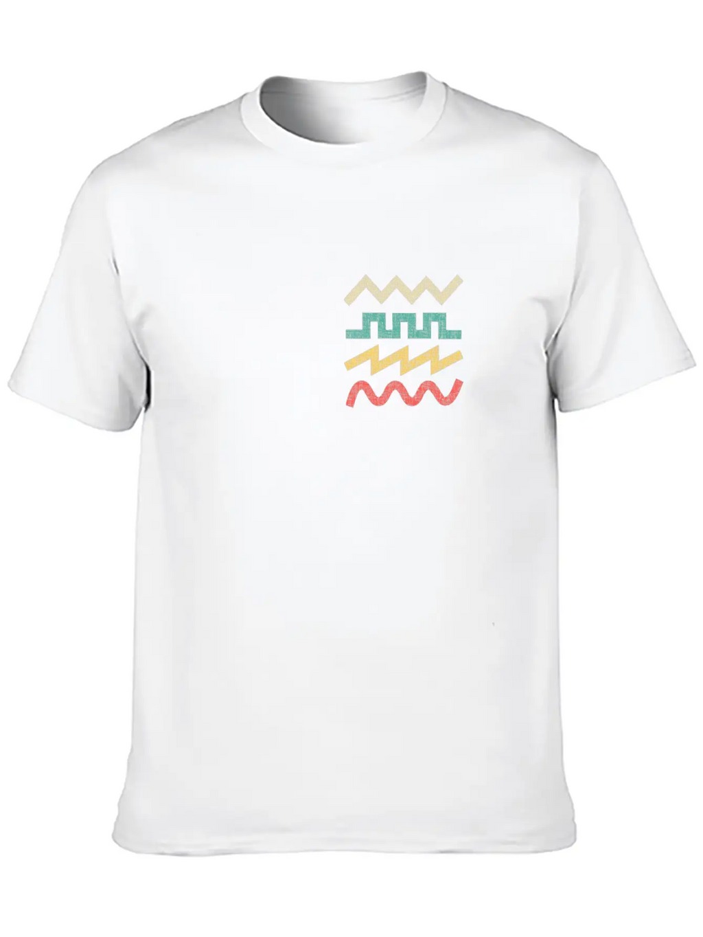 Synthesizer Waveform For Electronic Musician Breathable Soft Cotton T-Shirt – Timeless Casual Look