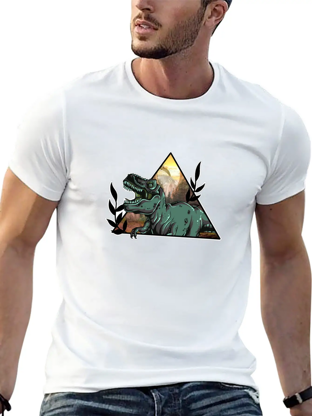T-rex Dinosaur Essential Cotton Tee For Daily Outfits – Unisex Style