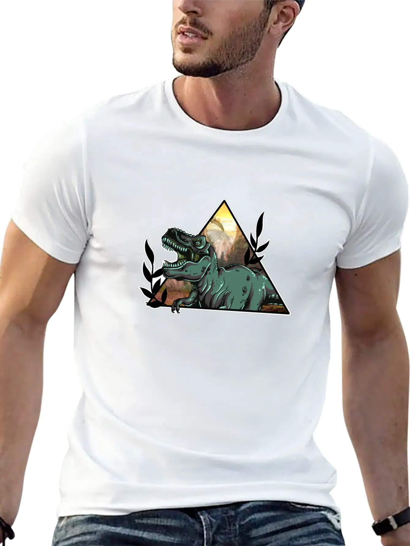 T-rex Dinosaur Essential Cotton Tee For Daily Outfits – Unisex Style