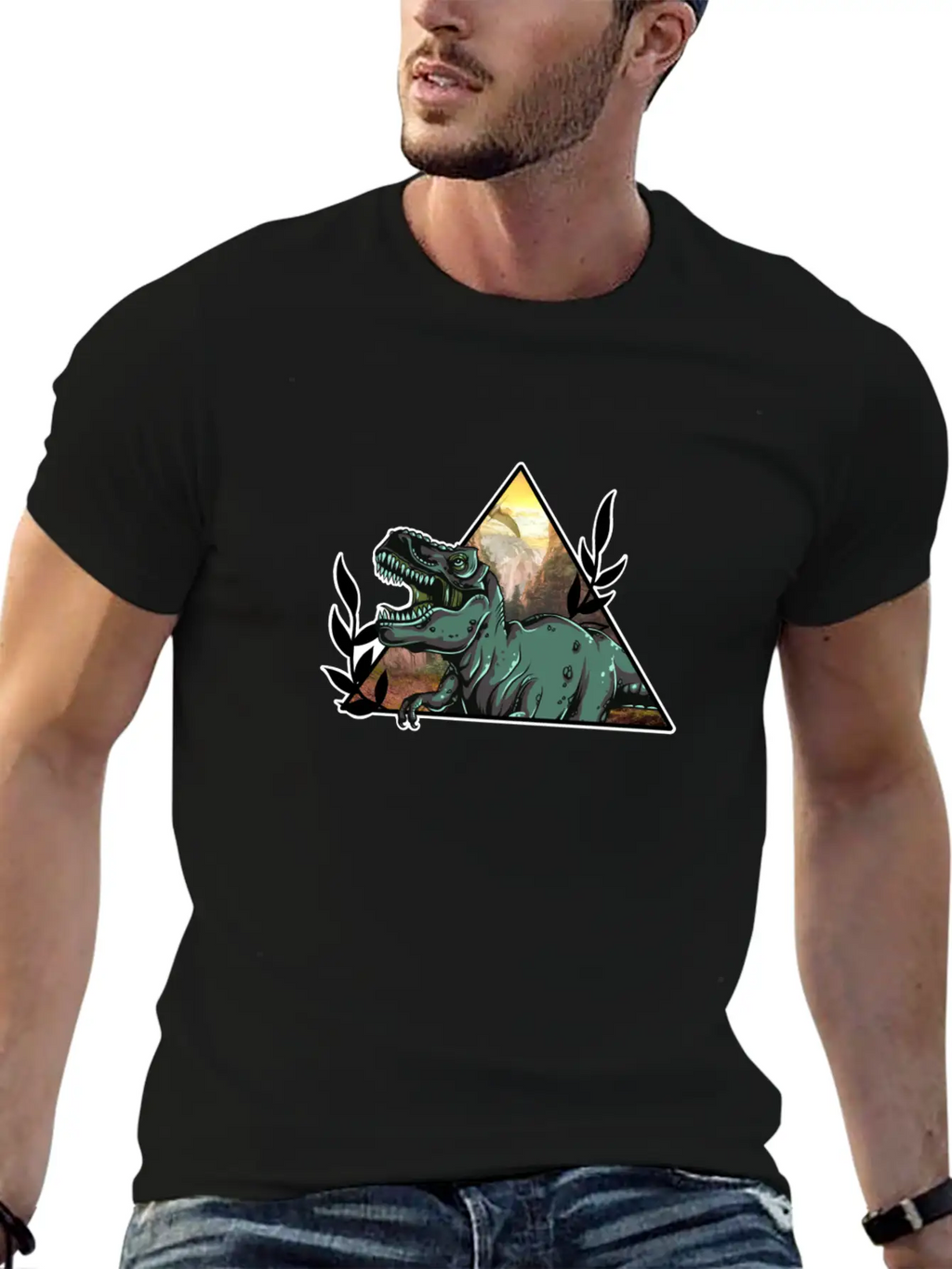 T-rex Dinosaur Essential Cotton Tee For Daily Outfits – Unisex Style