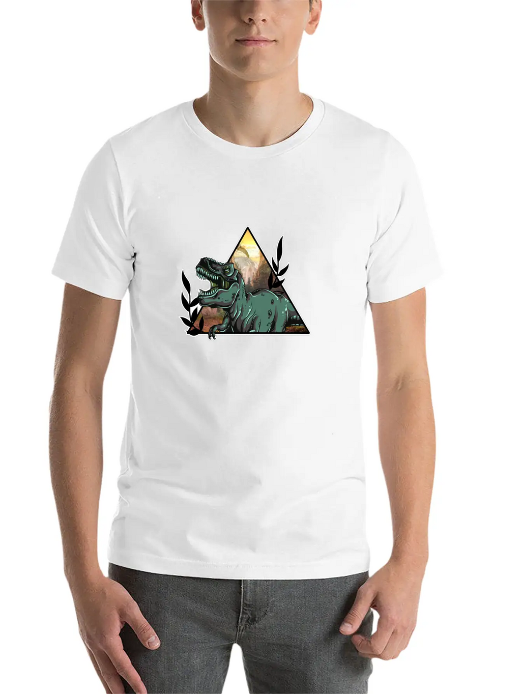 T-rex Dinosaur Essential Cotton Tee For Daily Outfits – Unisex Style