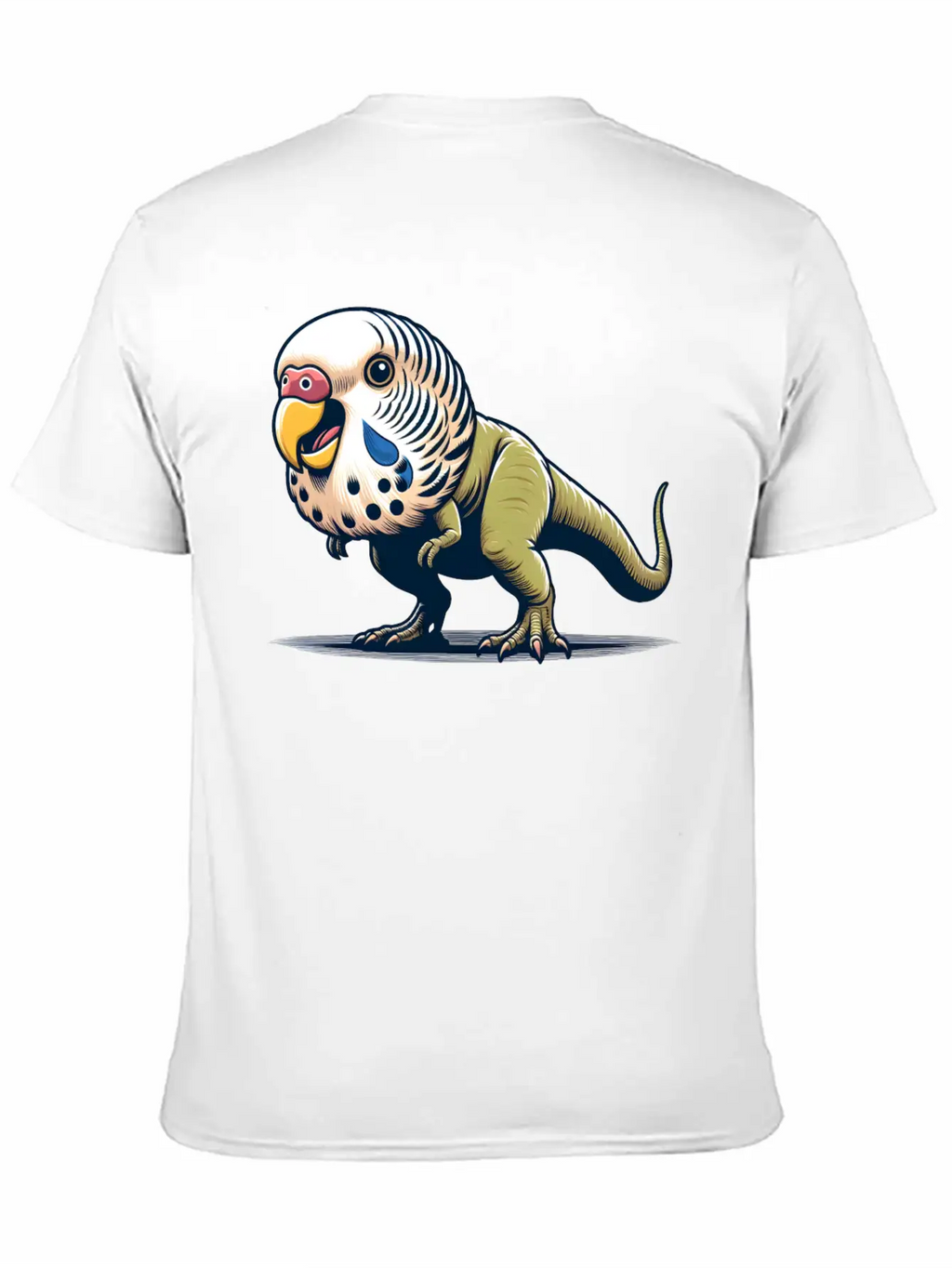 T-Rex With Budgie Head Unisex Casual T-Shirt – Clean Design For Daily Comfort