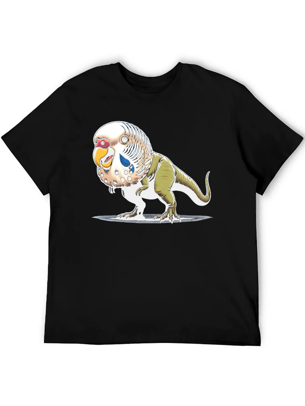 T-Rex With Budgie Head Unisex Casual T-Shirt – Clean Design For Daily Comfort