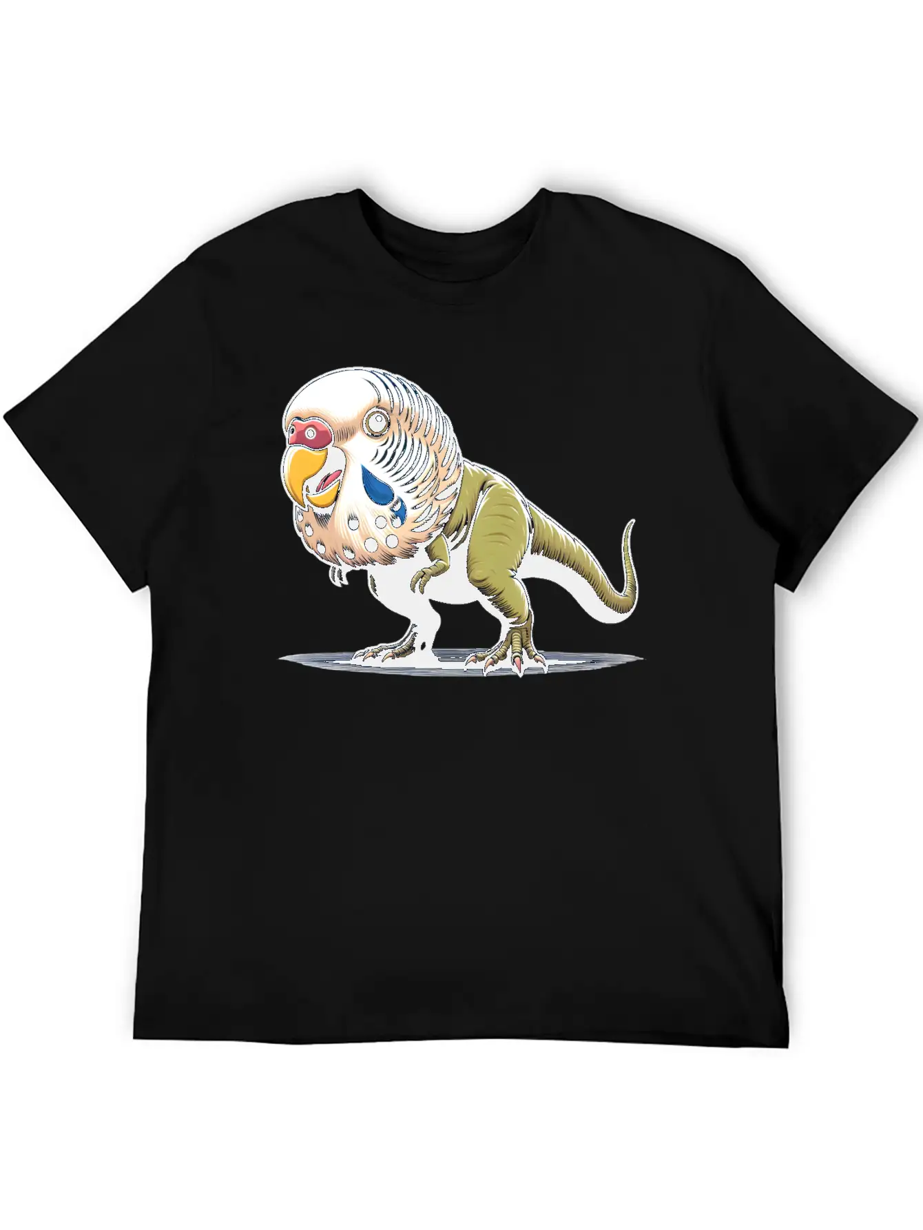 T-Rex With Budgie Head Unisex Casual T-Shirt – Clean Design For Daily Comfort