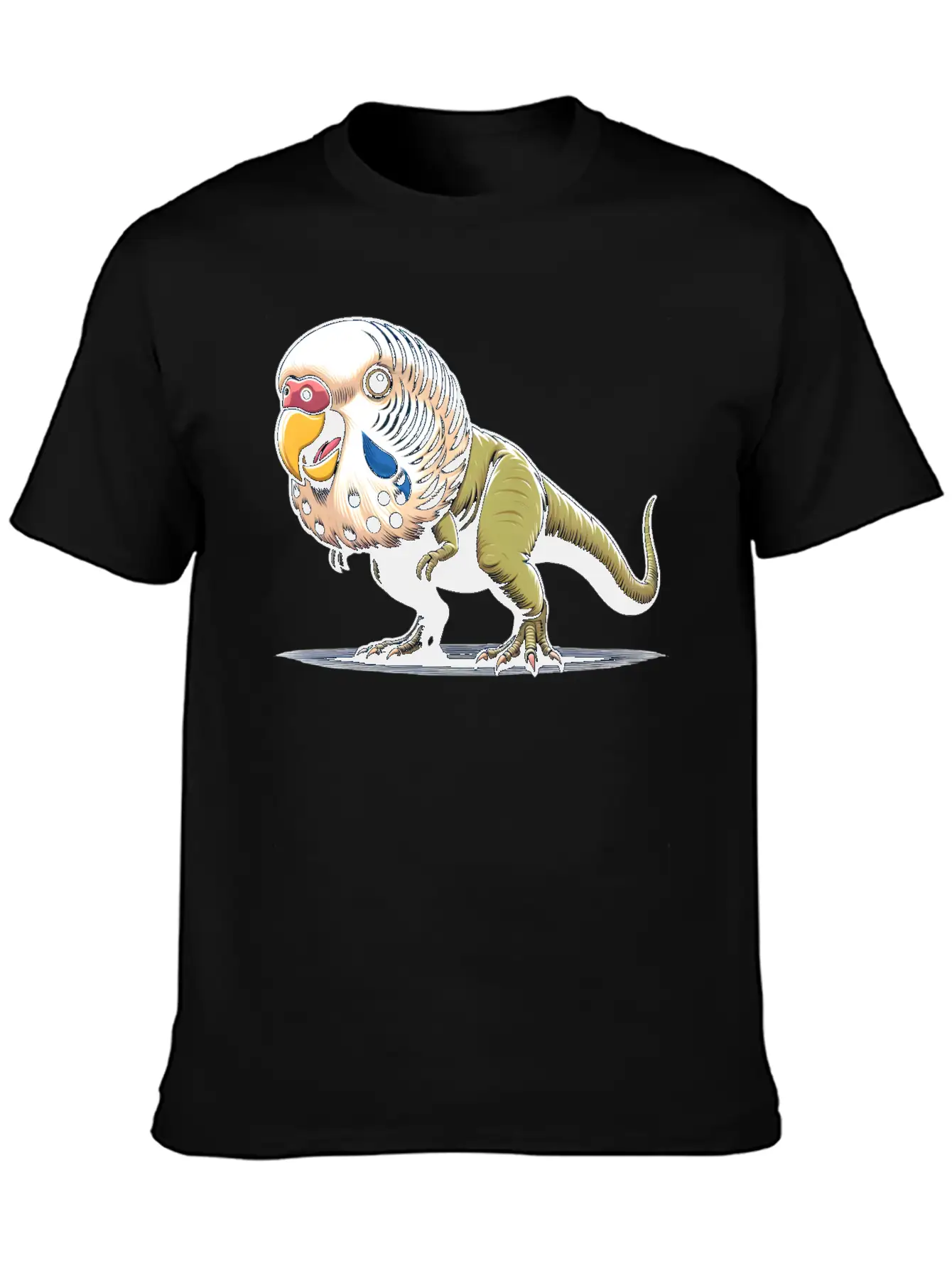 T-Rex With Budgie Head Unisex Casual T-Shirt – Clean Design For Daily Comfort