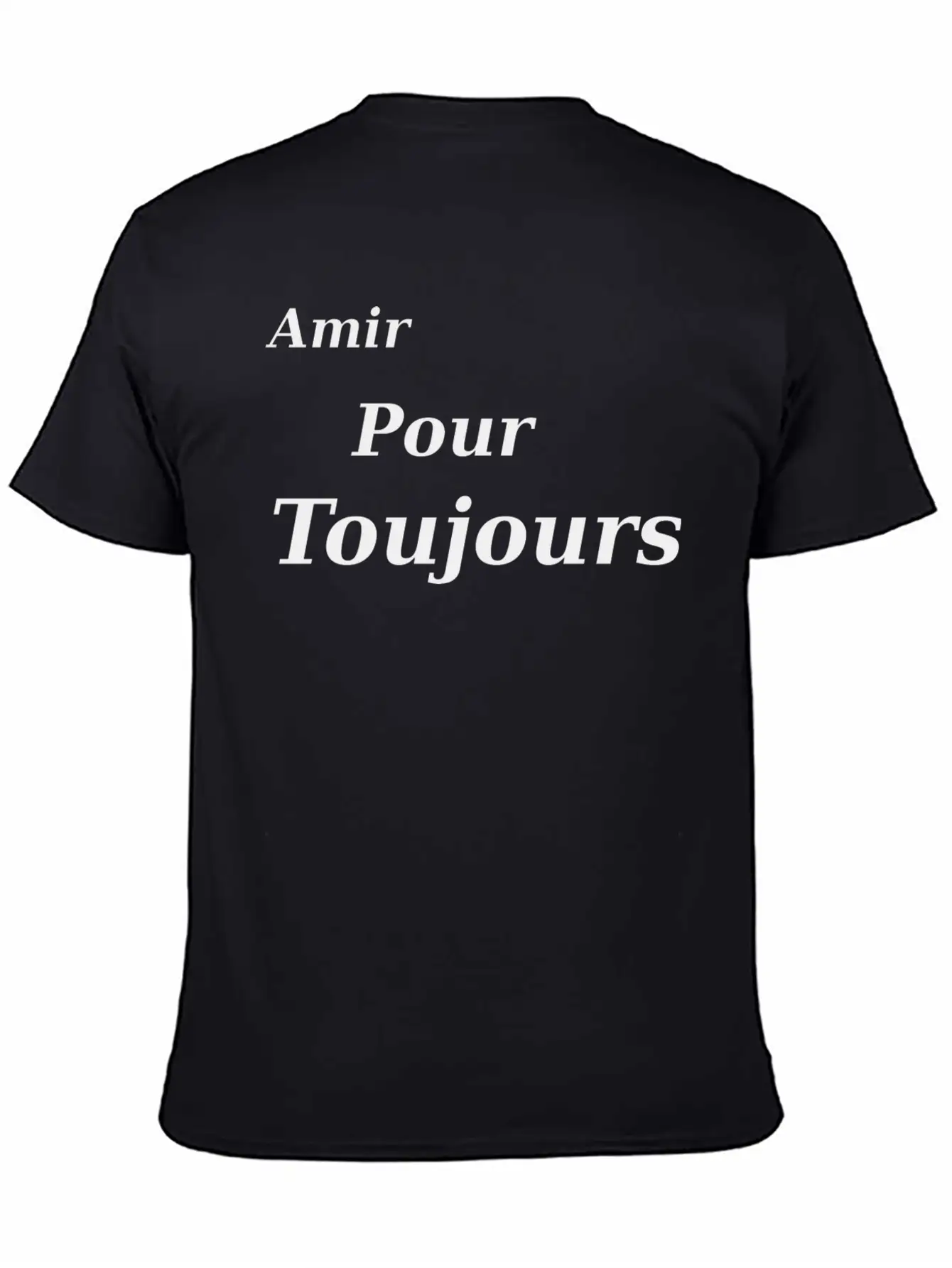 T-SHIRT AMIR POUR TOUJOURS Casual Graphic T-Shirt – Simple And Comfortable Daily Wear