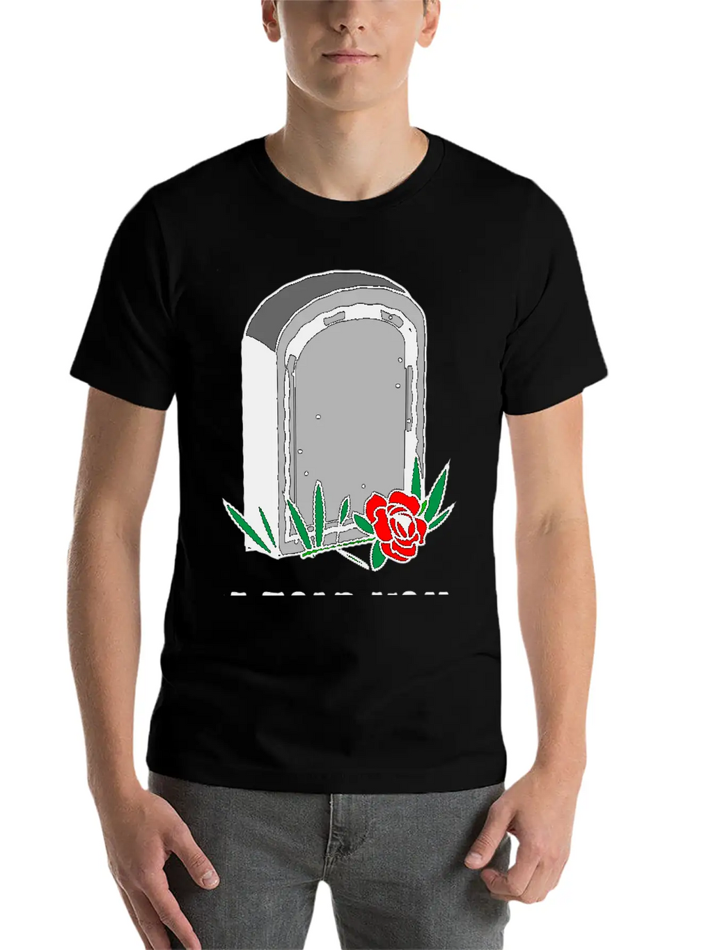 T-shirt Design Featuring A Gravestone Graphic. Unisex Short Sleeve Soft Cotton T-Shirt – Casual Everyday Wear