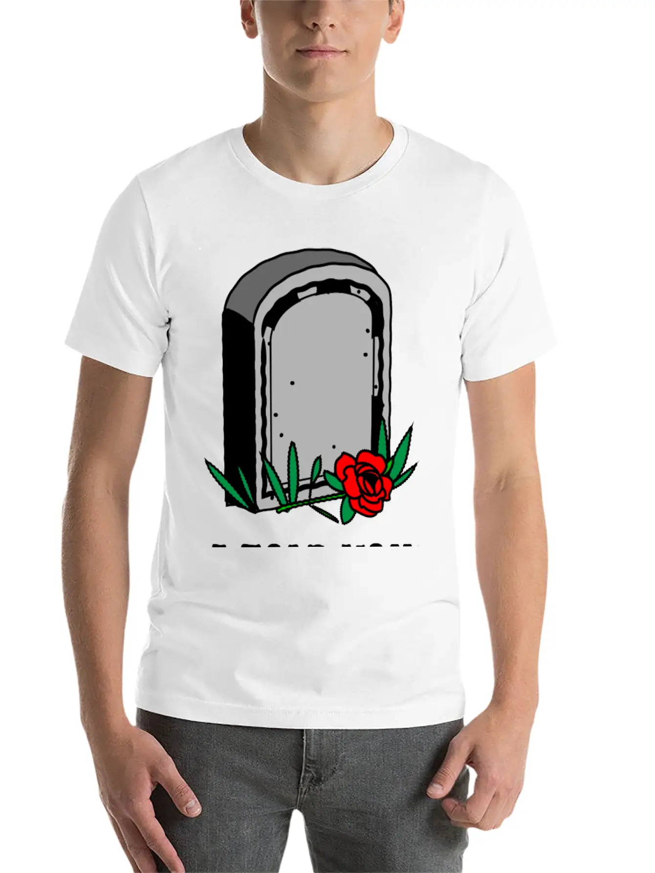 T-shirt Design Featuring A Gravestone Graphic. Unisex Short Sleeve Soft Cotton T-Shirt – Casual Everyday Wear