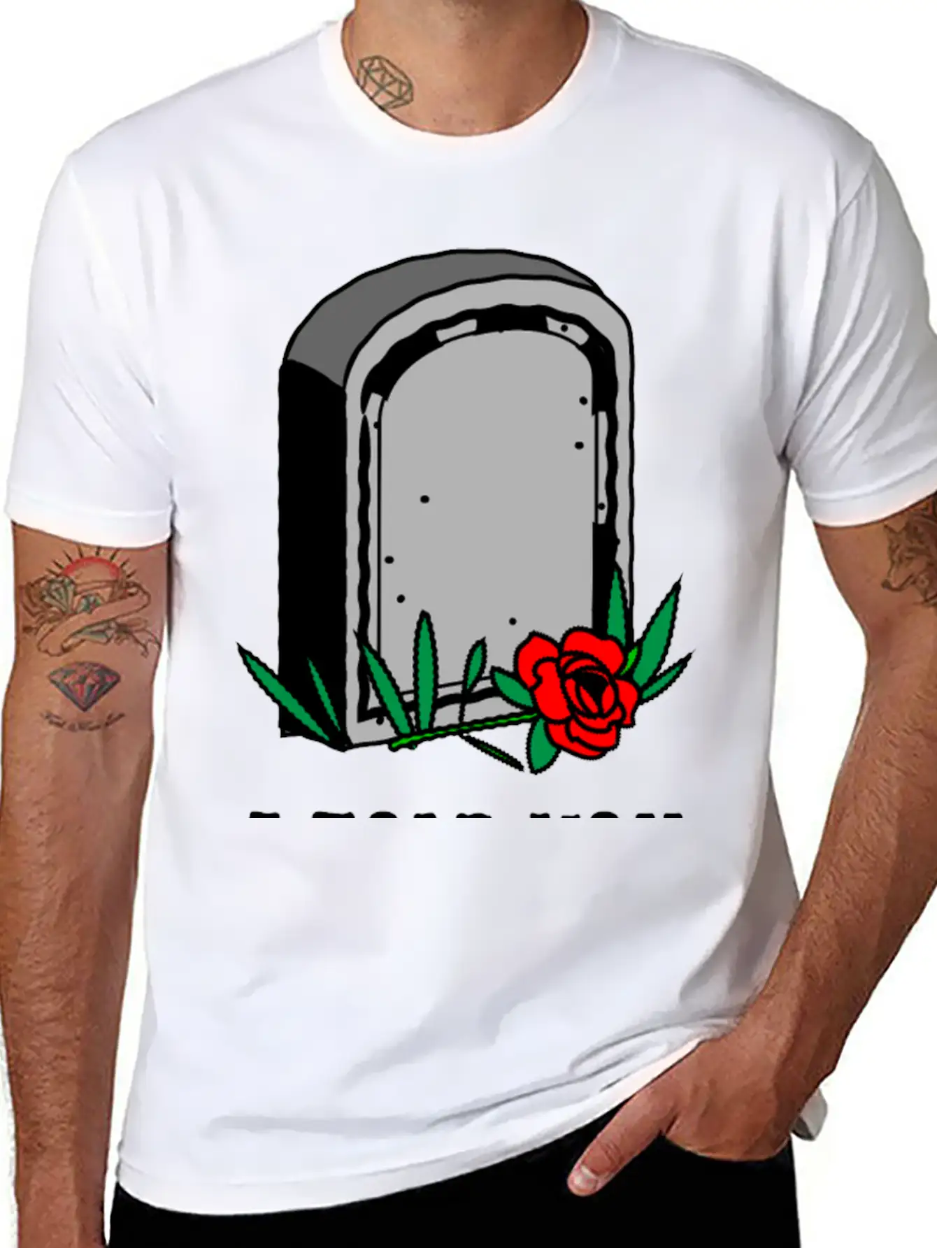 T-shirt Design Featuring A Gravestone Graphic. Unisex Short Sleeve Soft Cotton T-Shirt – Casual Everyday Wear