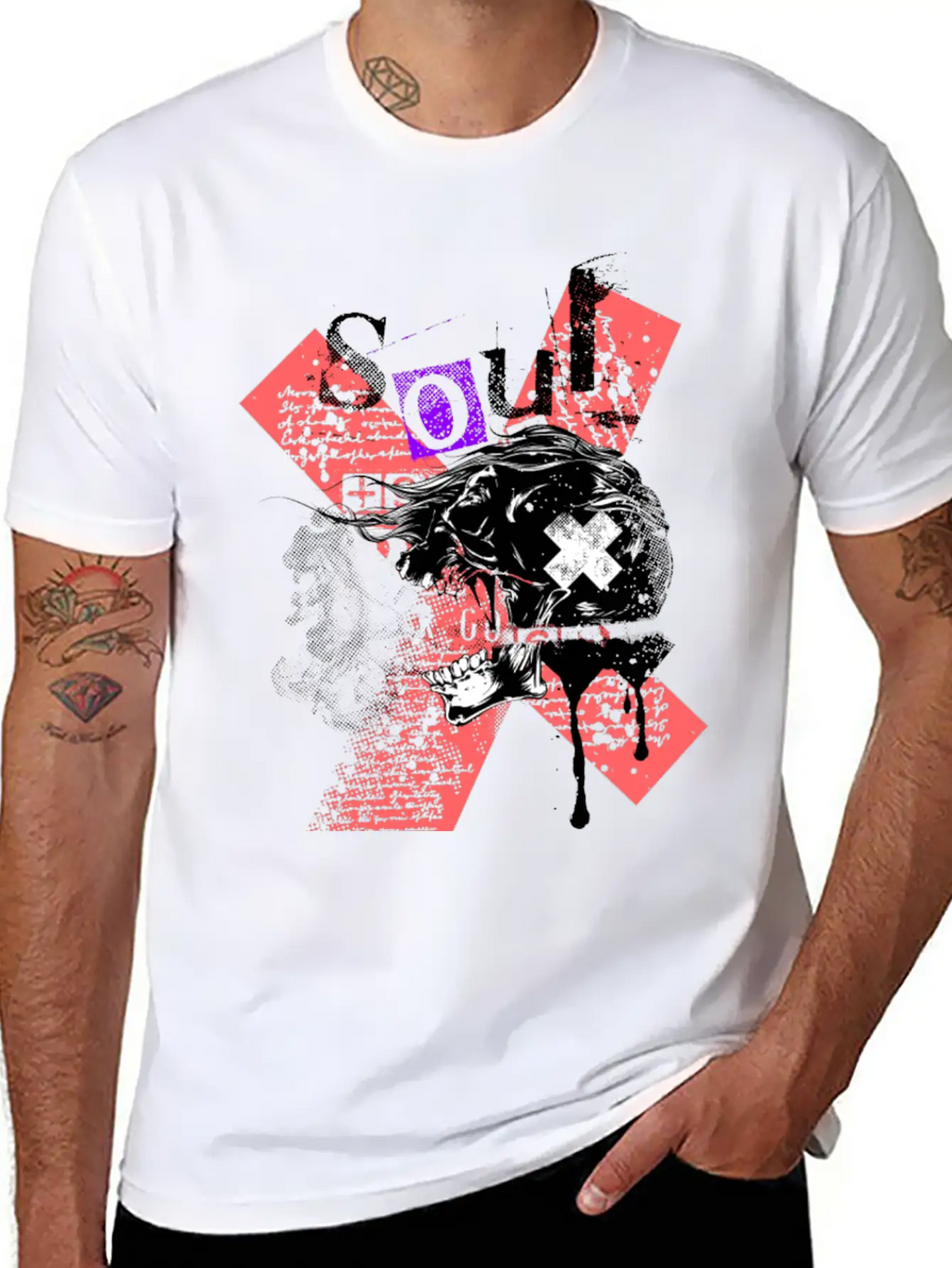 T-Shirt Skull Soul Classic Fit Graphic Tee For Daily Comfort – Unisex Cotton Shirt
