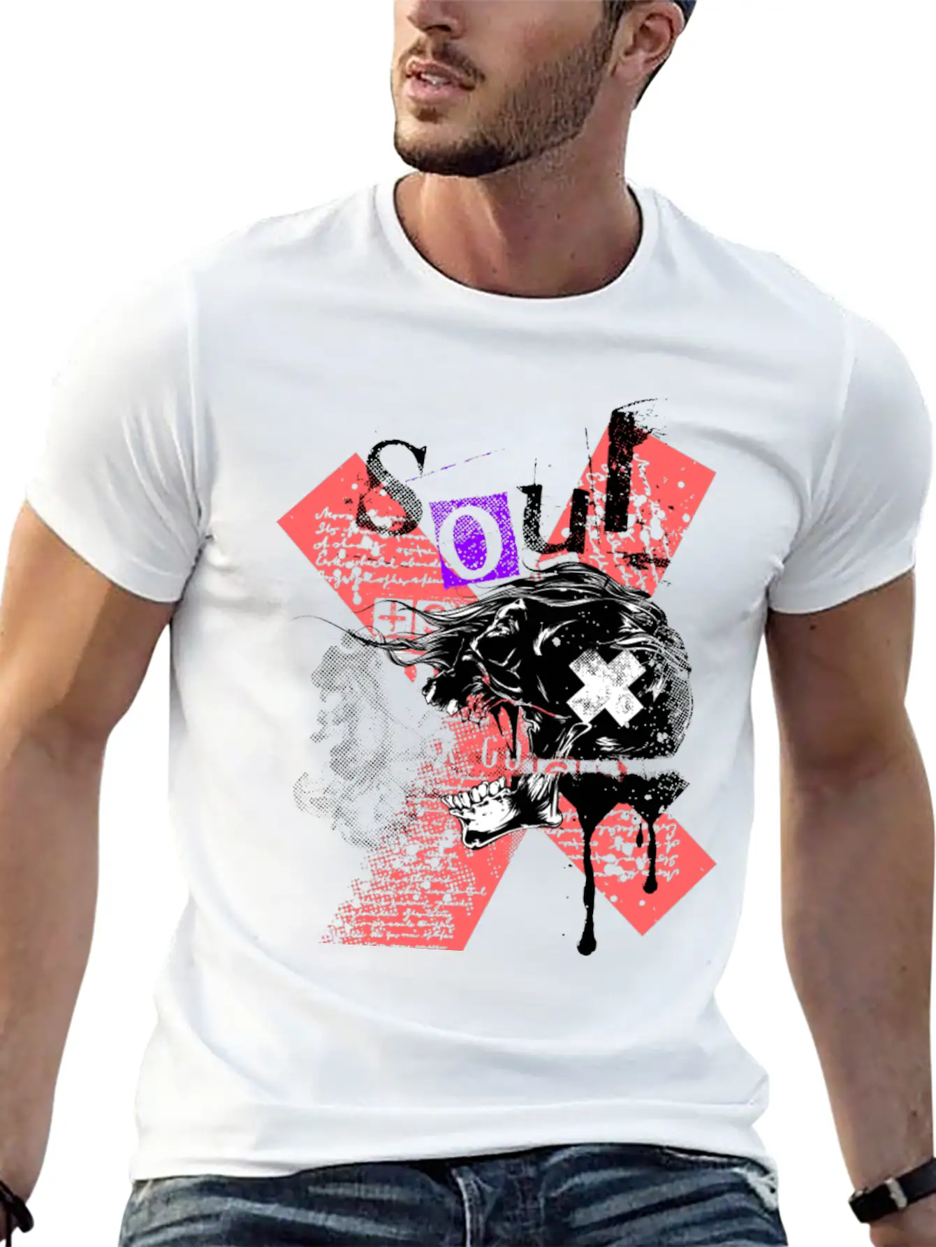 T-Shirt Skull Soul Stylish Everyday T-Shirt – Unisex Basic Cotton Tee