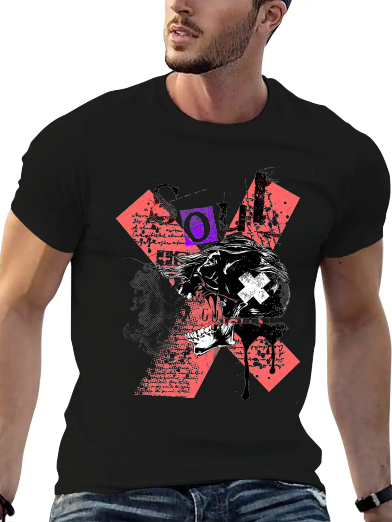 T-Shirt Skull Soul Stylish Everyday T-Shirt – Unisex Basic Cotton Tee