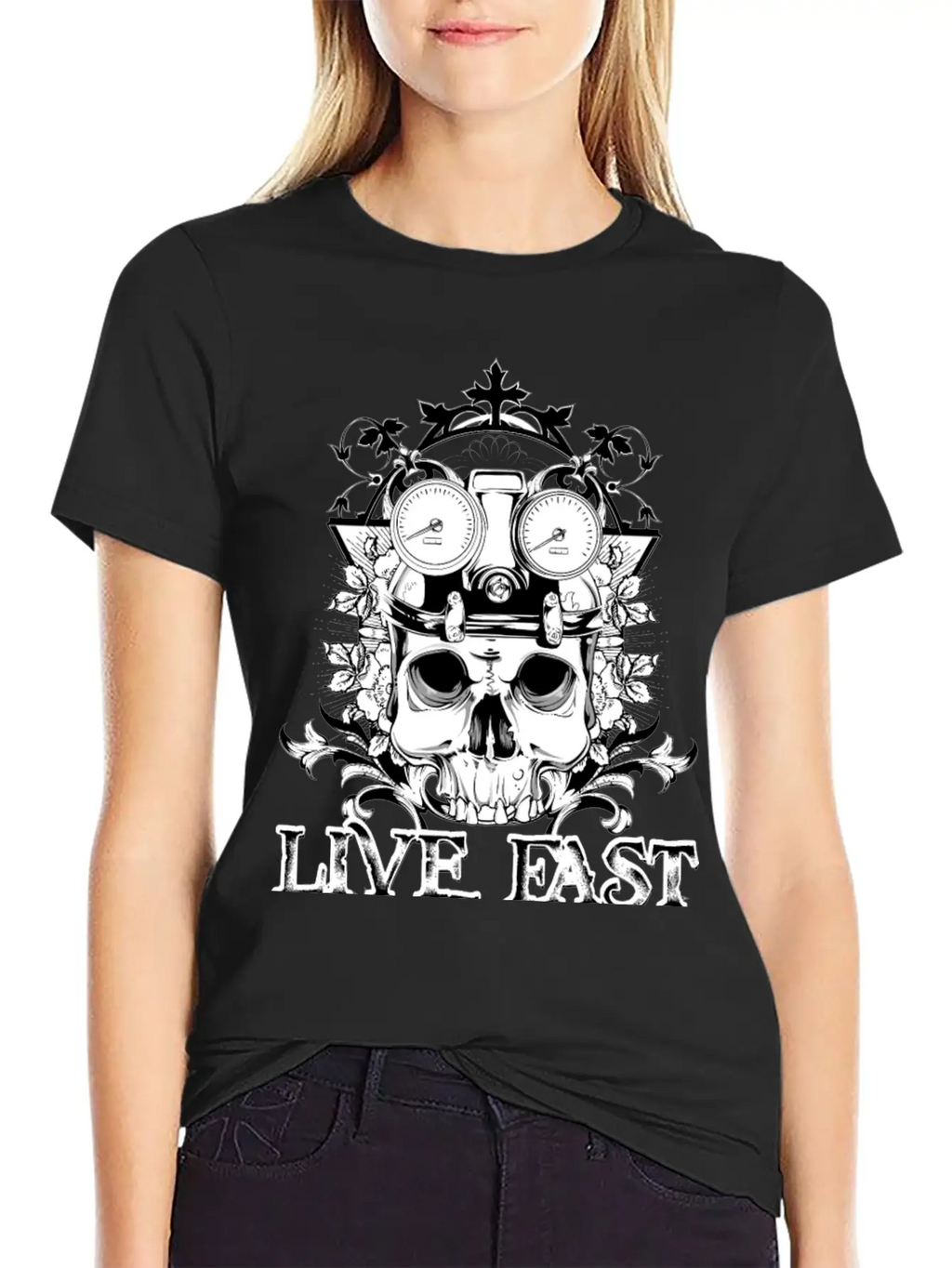 T Shirt Streetwear Tatoo Skull Vector Image Time Essential Cotton Tee For Daily Outfits – Unisex Style