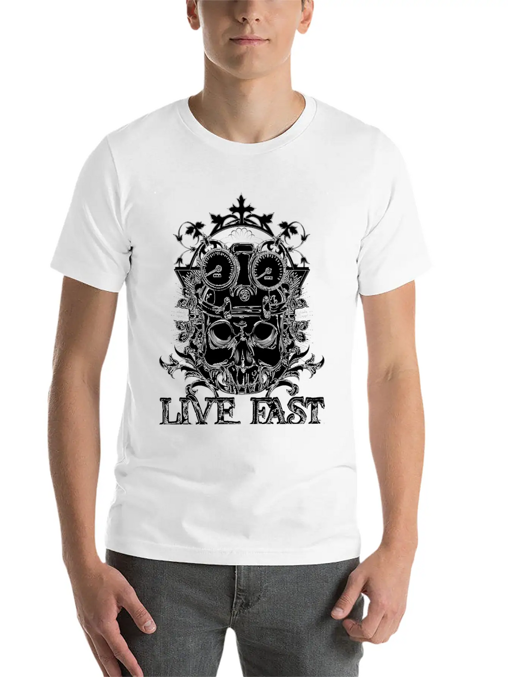 T Shirt Streetwear Tatoo Skull Vector Image Time Essential Cotton Tee For Daily Outfits – Unisex Style