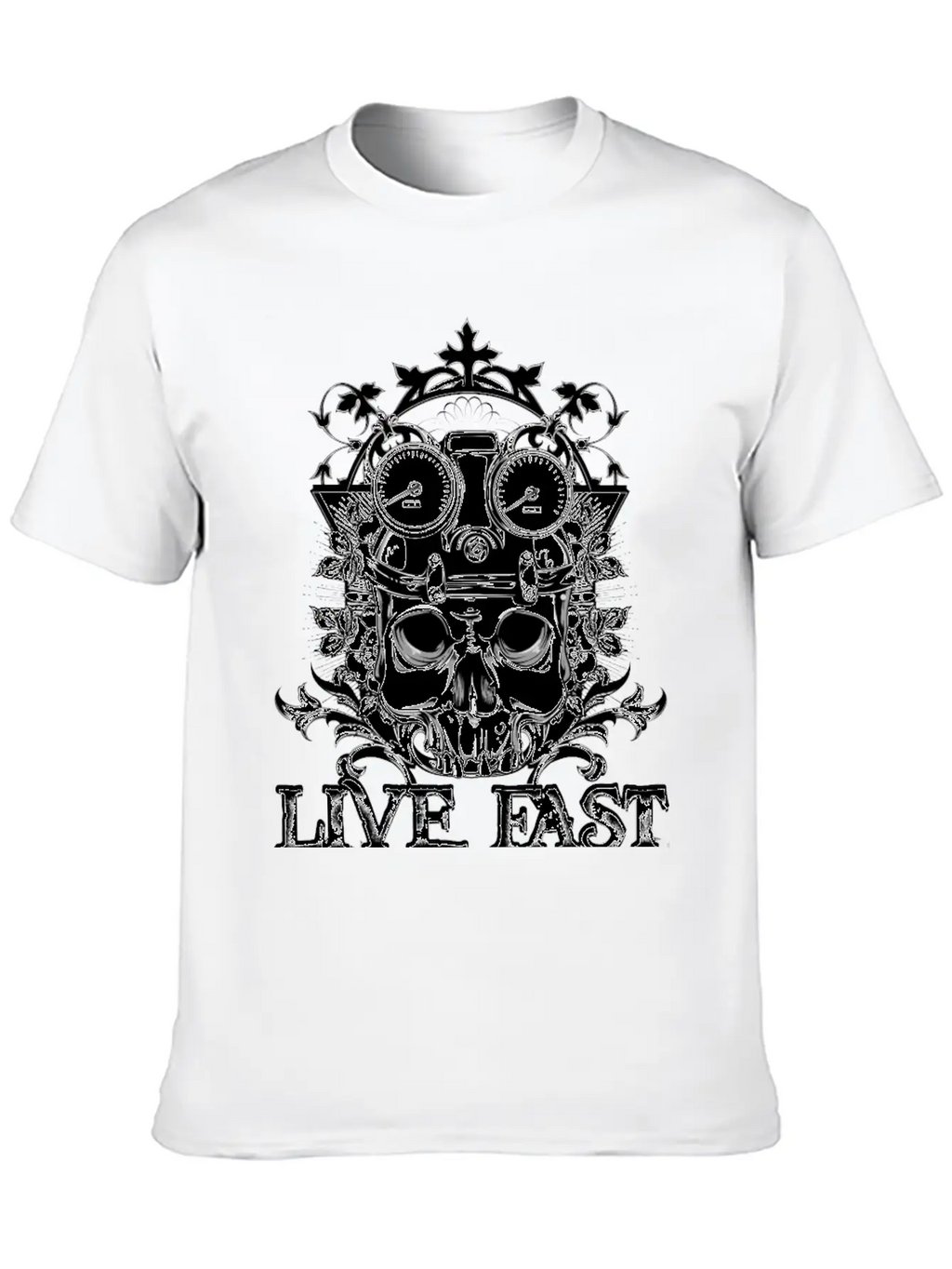 T Shirt Streetwear Tatoo Skull Vector Image Time Essential Cotton Tee For Daily Outfits – Unisex Style