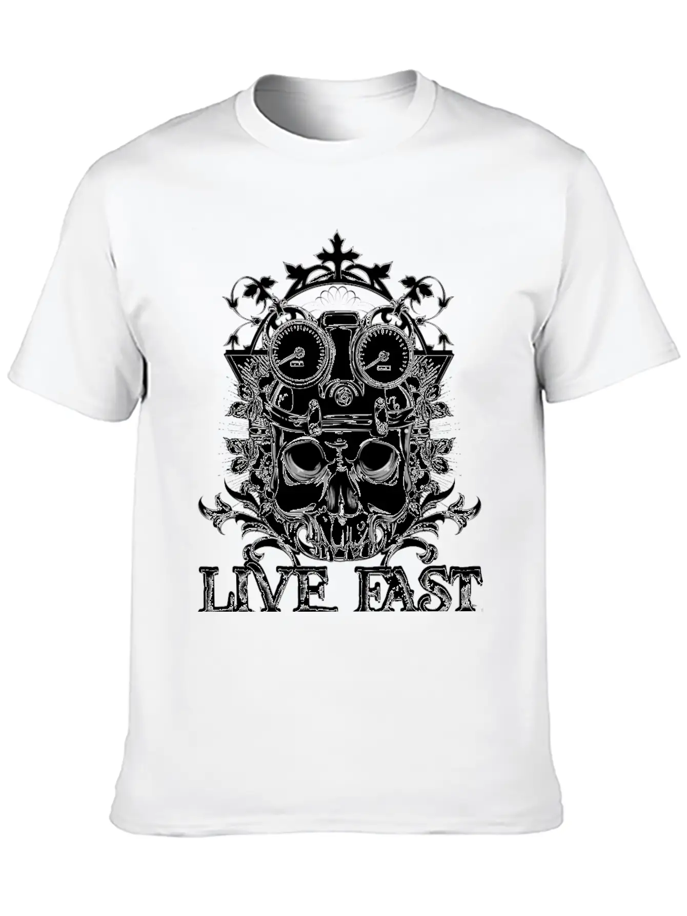 T Shirt Streetwear Tatoo Skull Vector Image Time Essential Cotton Tee For Daily Outfits – Unisex Style