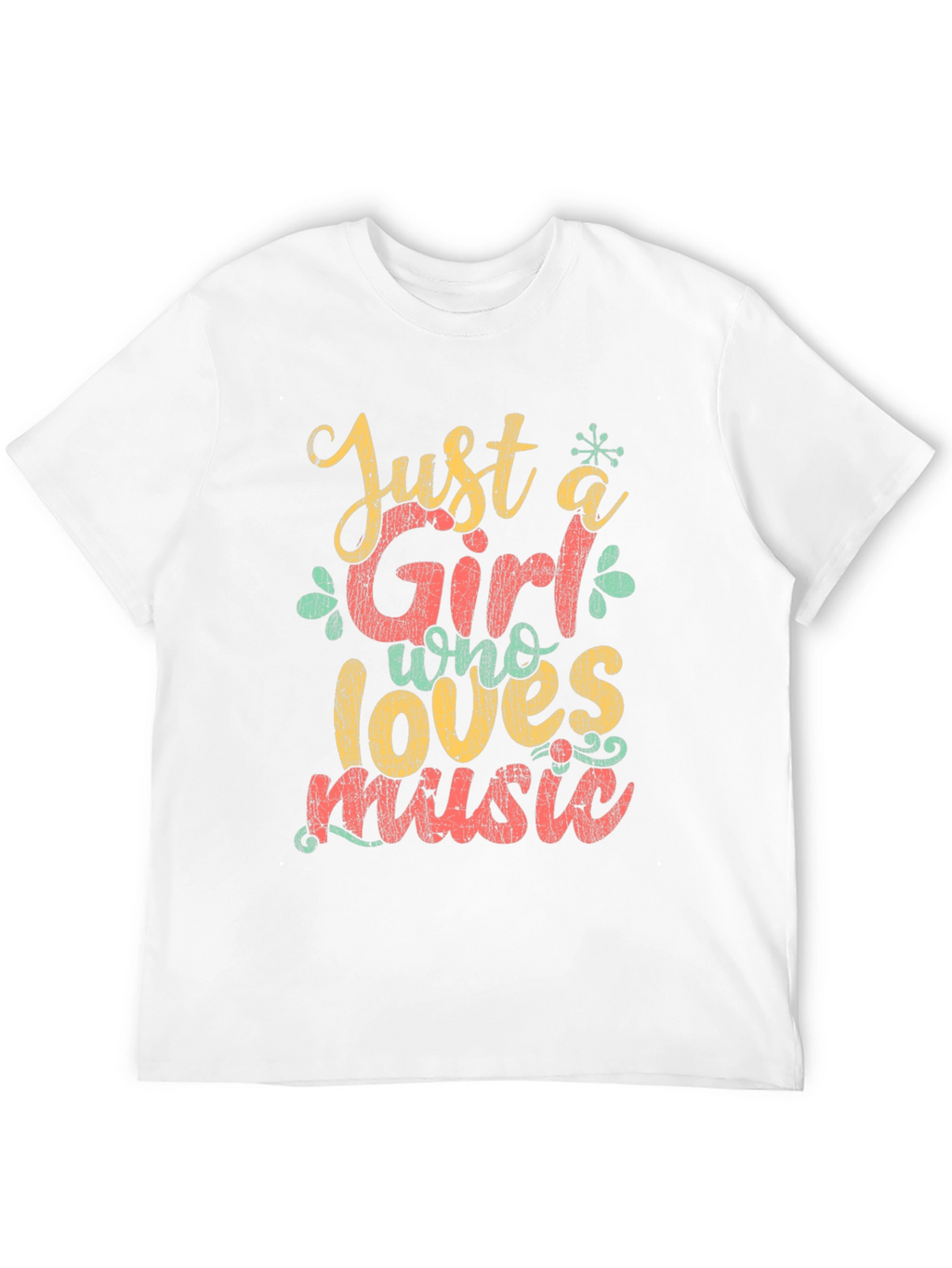Just a Girl Who Loves Music Graphic T-Shirt