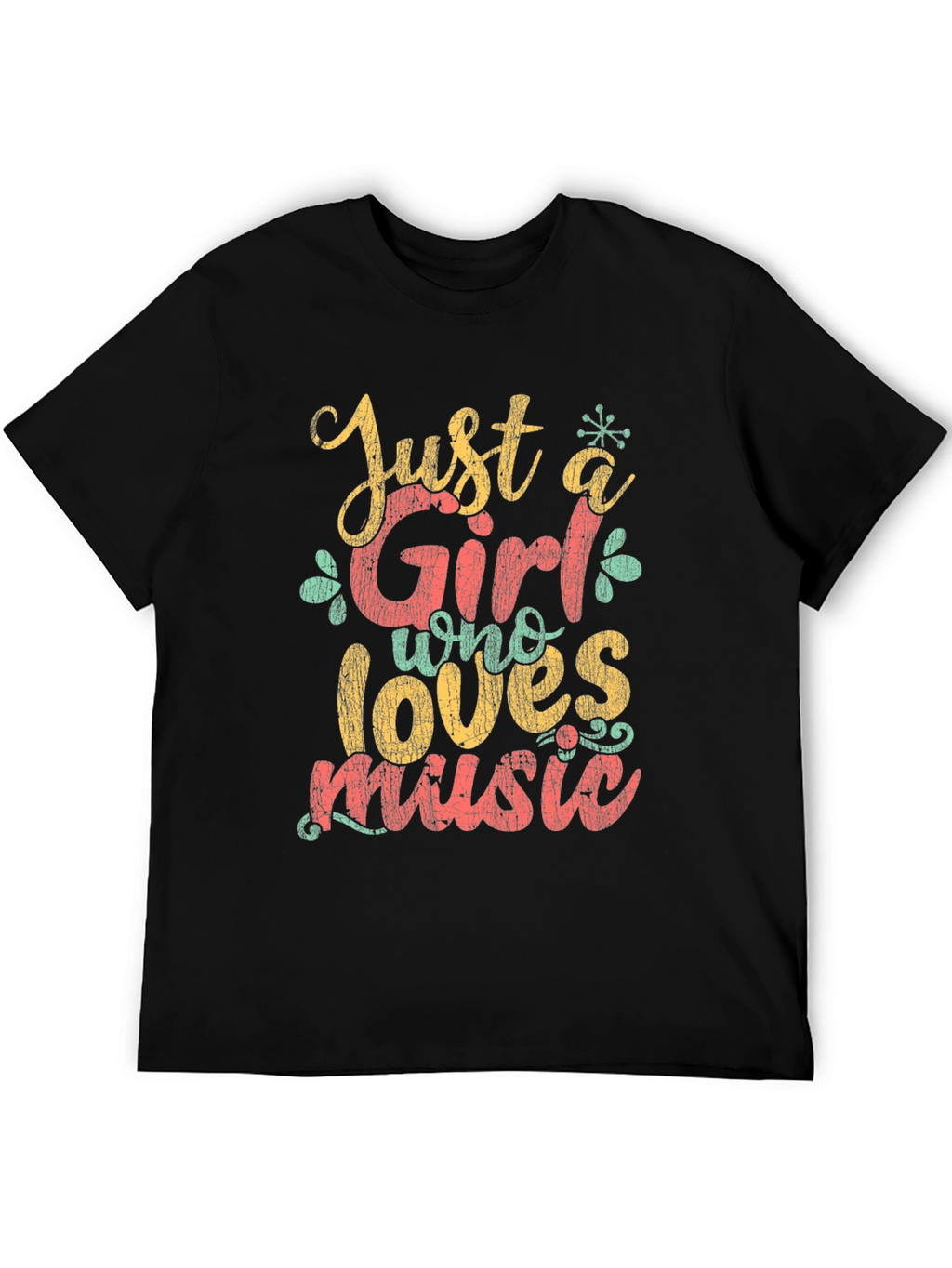 Just a Girl Who Loves Music Graphic T-Shirt