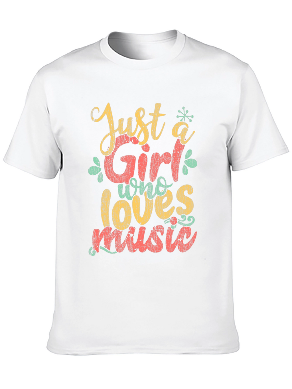 Just a Girl Who Loves Music Graphic T-Shirt
