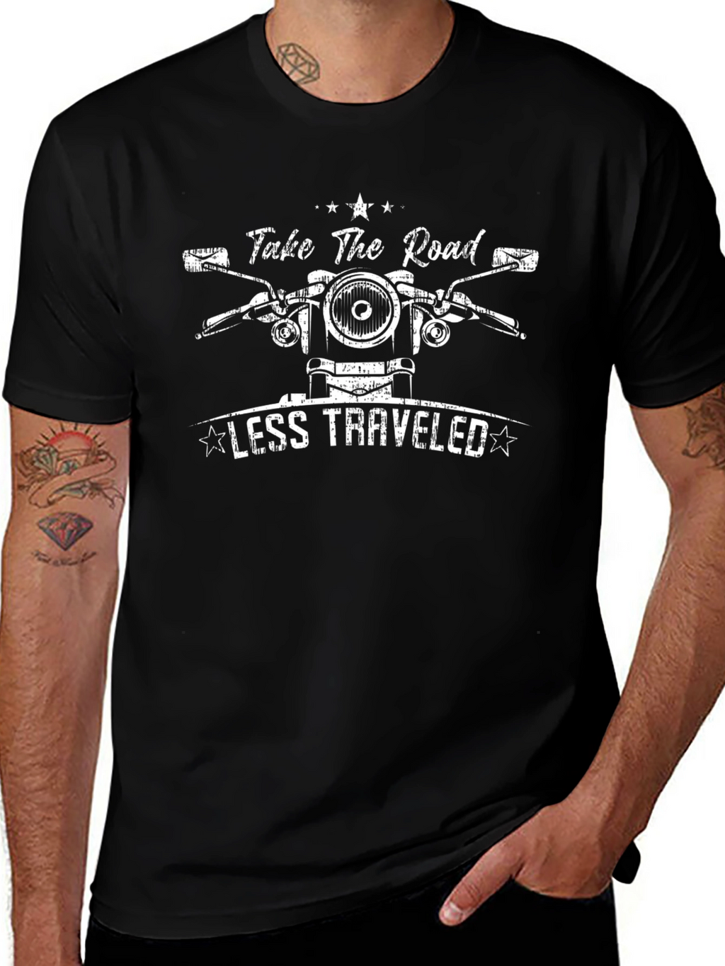 Take the Road Less Traveled Black T-Shirt
