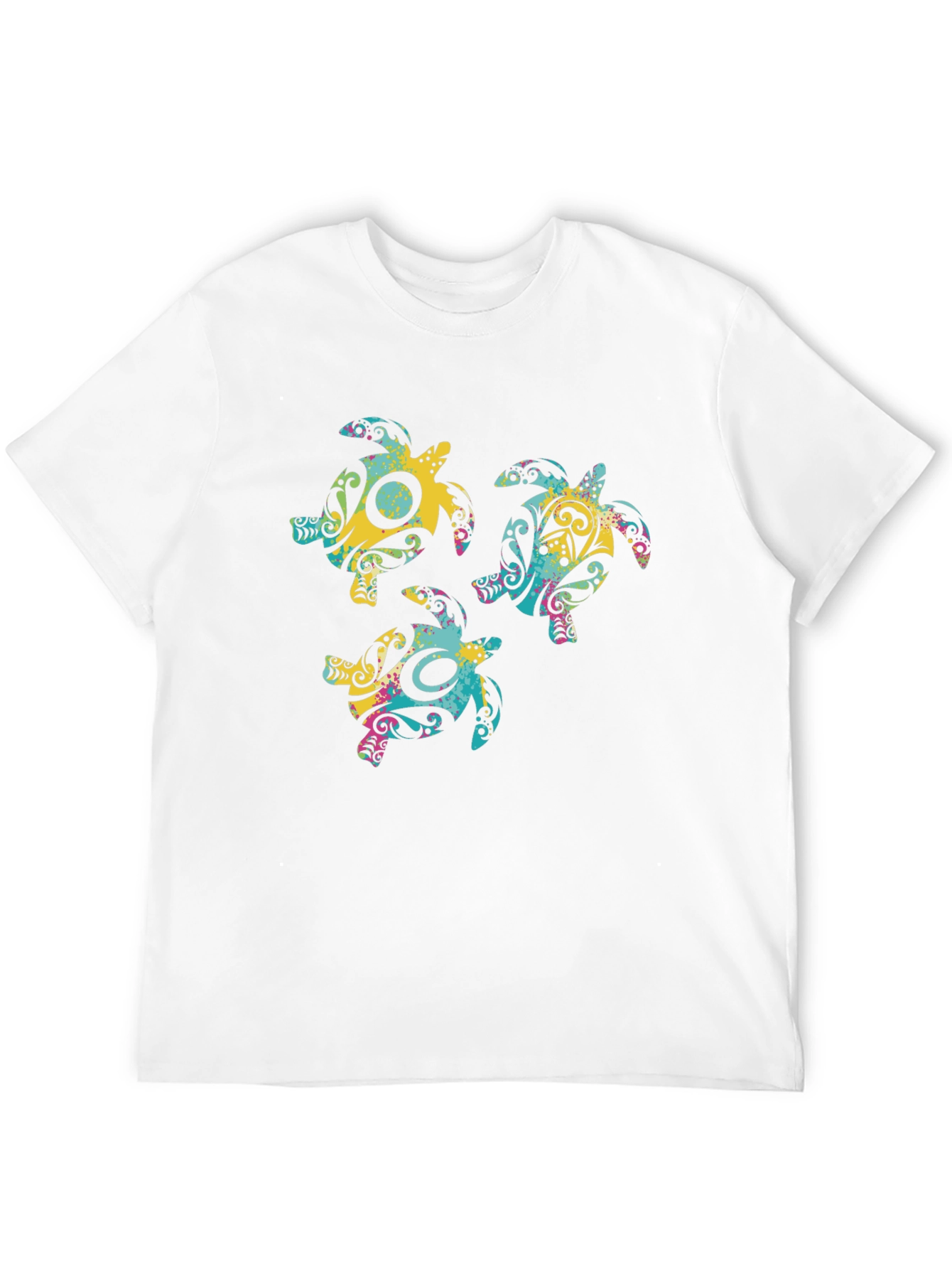 Turtle Design Black T-Shirt