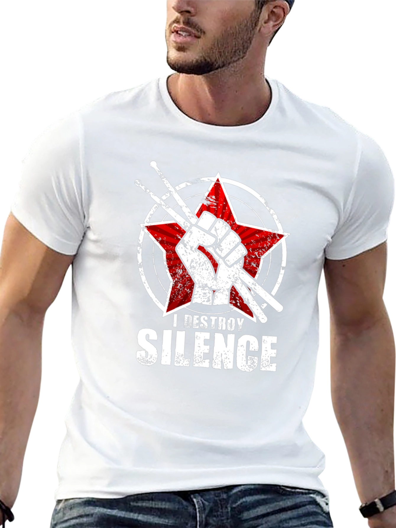 I Destroy Silence Drummer T-Shirt