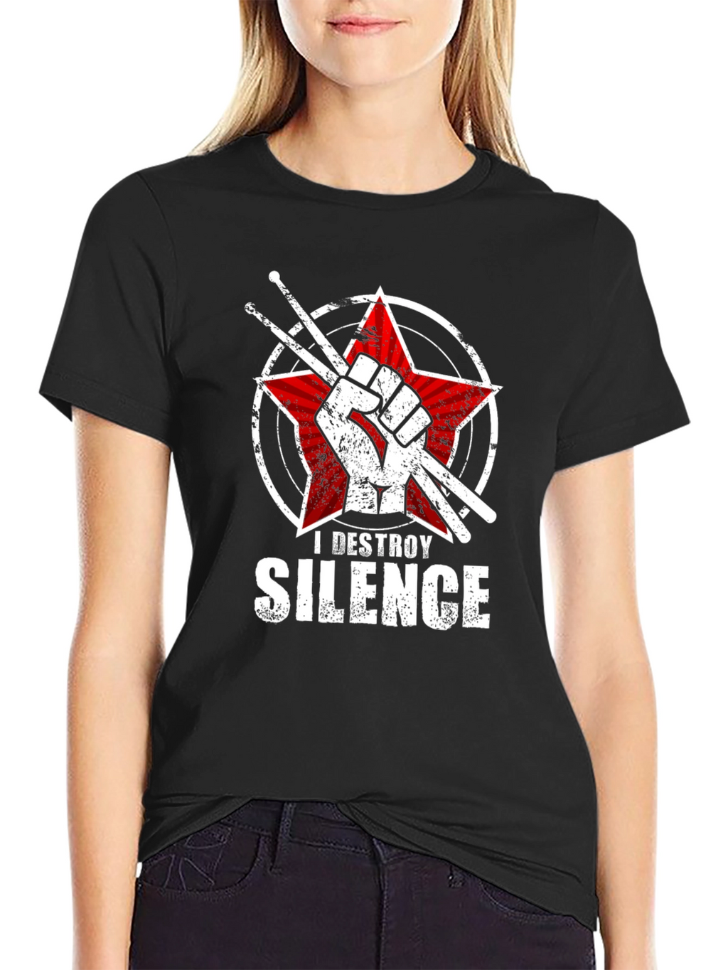 I Destroy Silence Drummer T-Shirt