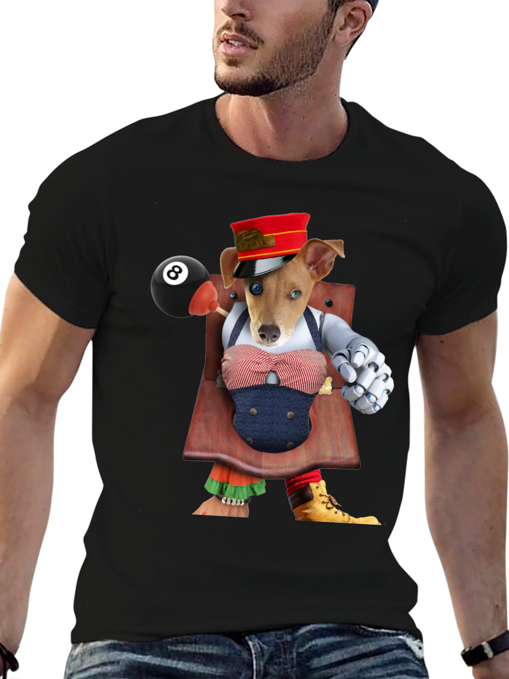 Dog Puppet Graphic T-Shirt