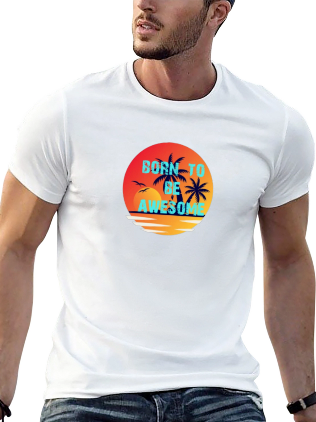 Born To Be Awesome Graphic Tee - Black