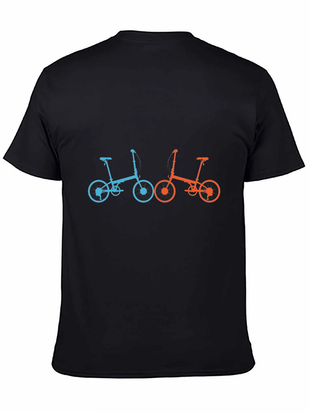 Stylish Bike Graphic Tee - Black Cotton Blend Shirt