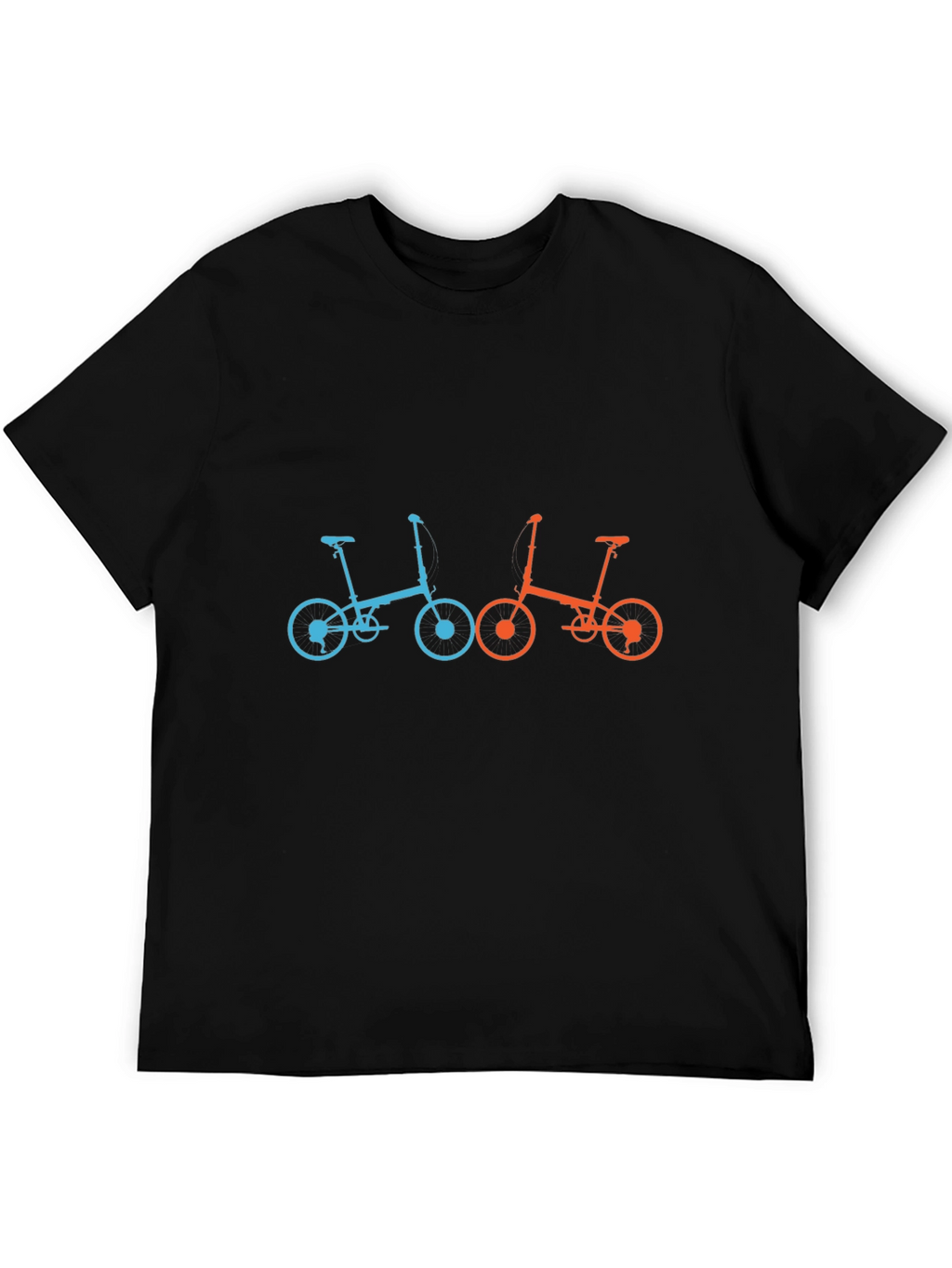 Stylish Bike Graphic Tee - Black Cotton Blend Shirt